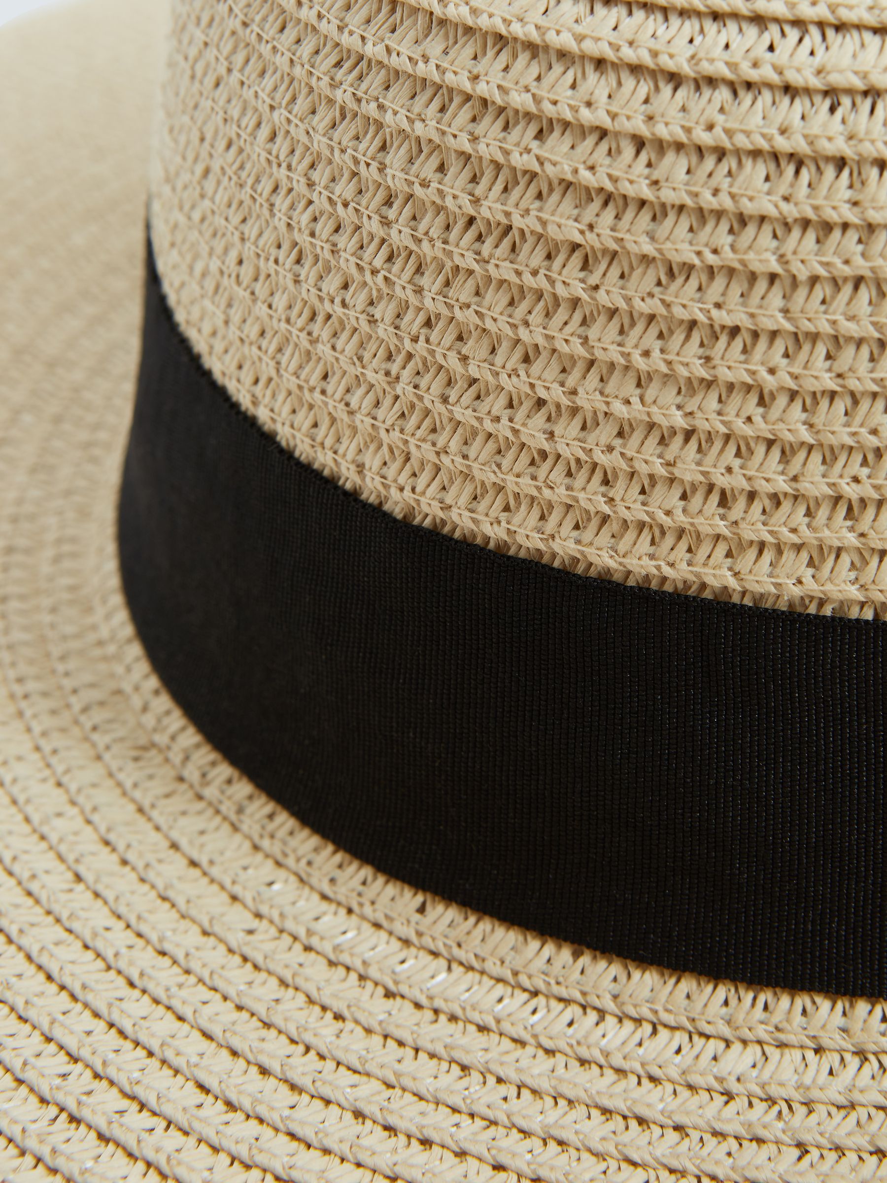 Woven Wide Brim Hat in Natural - Image 4 of 5