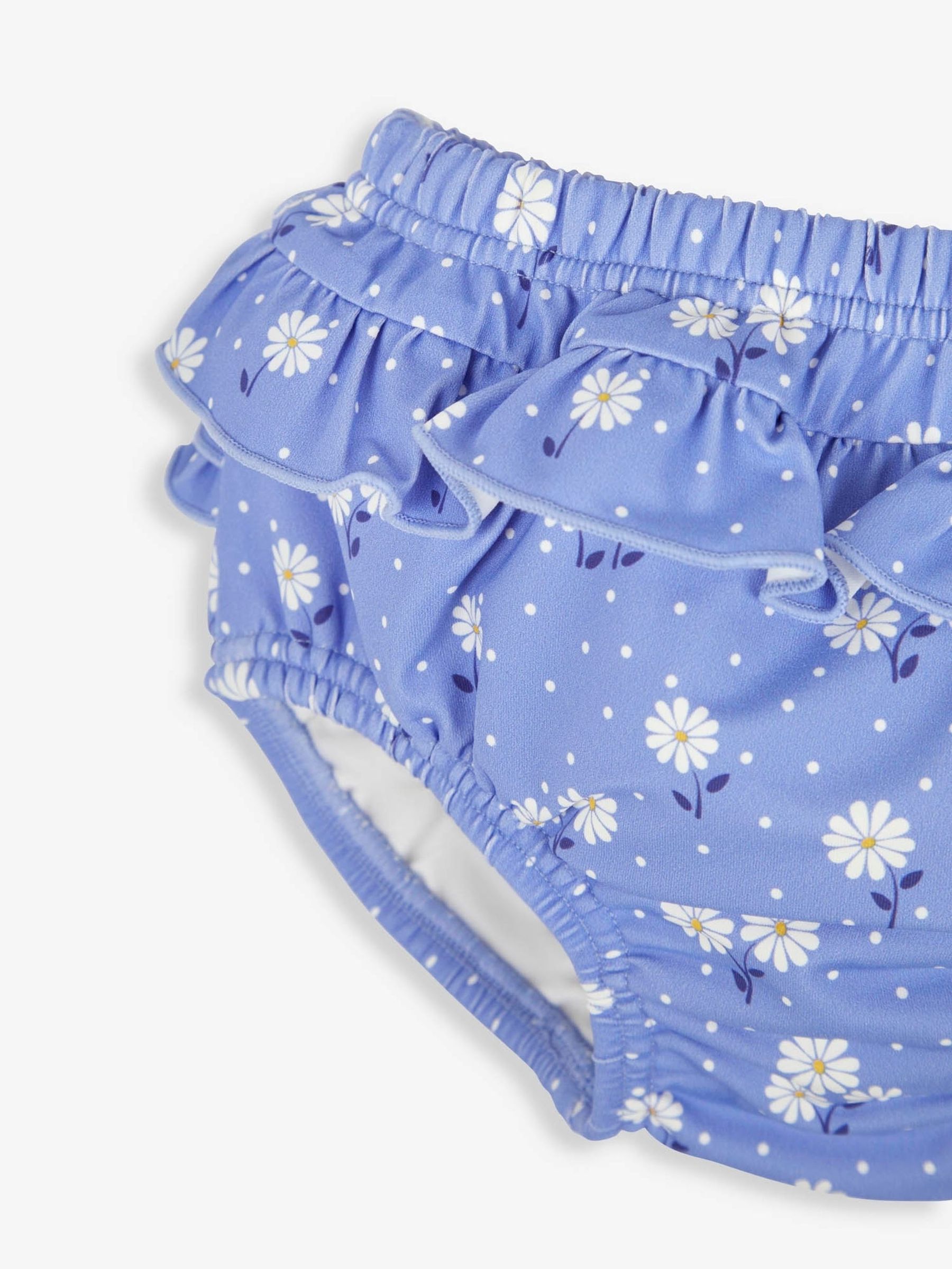 Blue Daisy Frilly Swim Nappy - Image 2 of 2