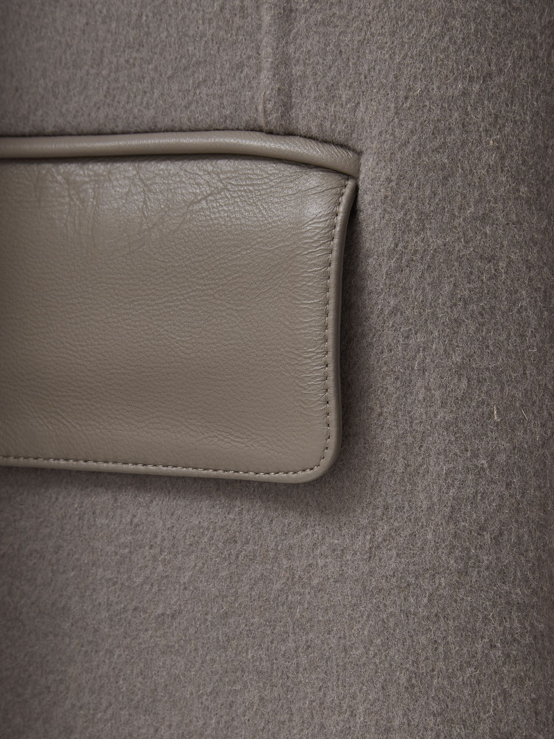 Meotine Beige Wool Mid Length Coat in Beige - Image 6 of 7