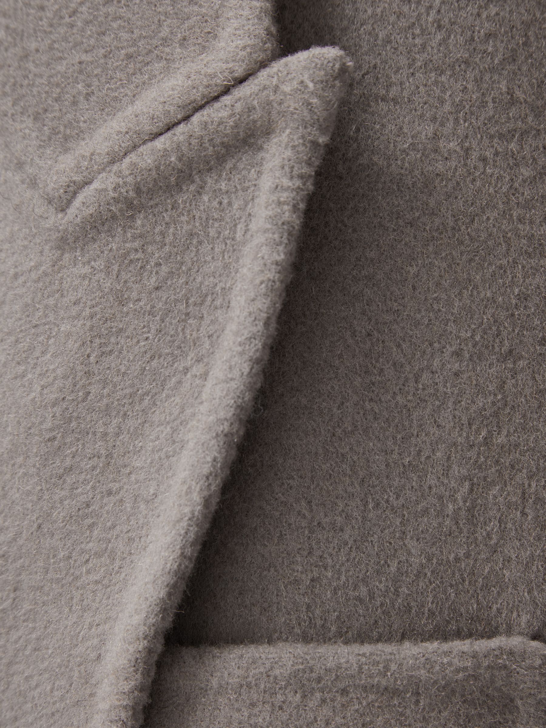 Meotine Beige Wool Mid Length Coat in Beige - Image 7 of 7