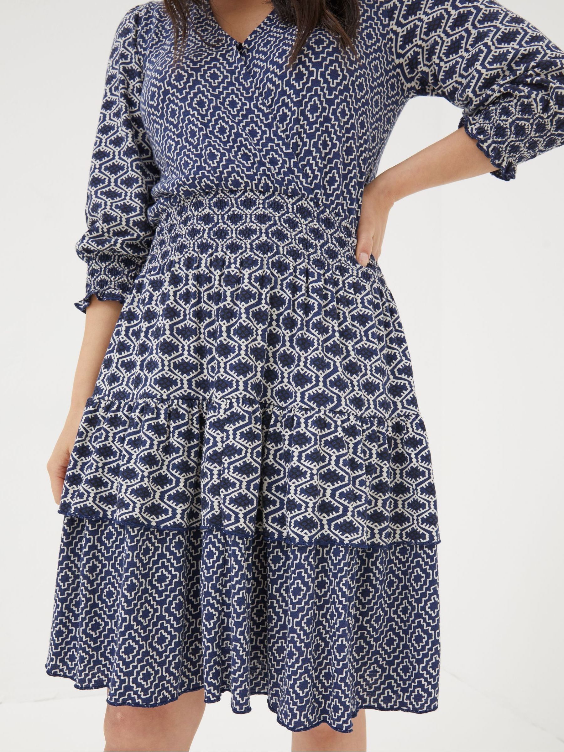 Blue Amba Patchwork Geo Jersey Dress - Image 3 of 3