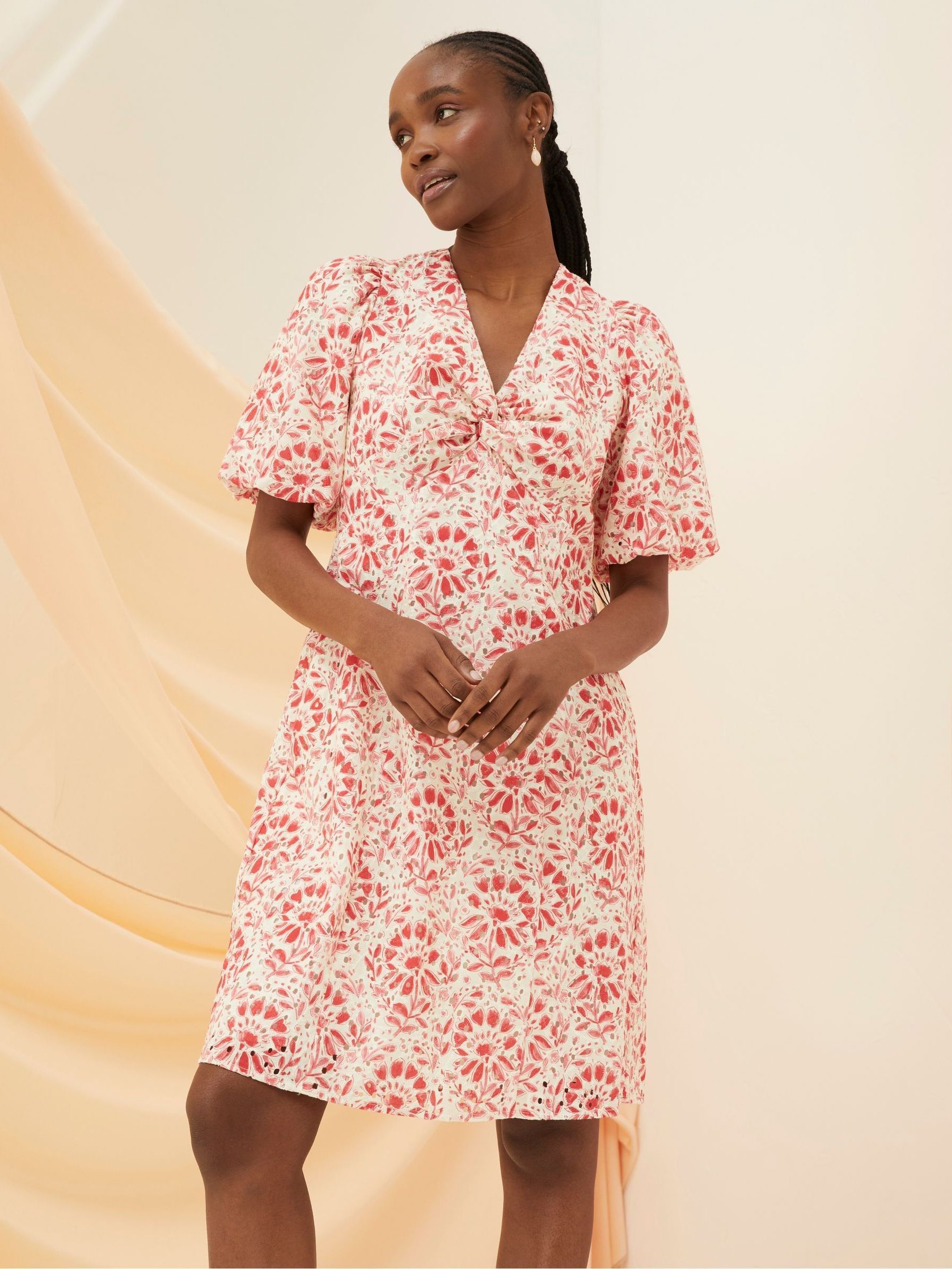 Tulip Natural Floral Tile Dress - Image 3 of 8