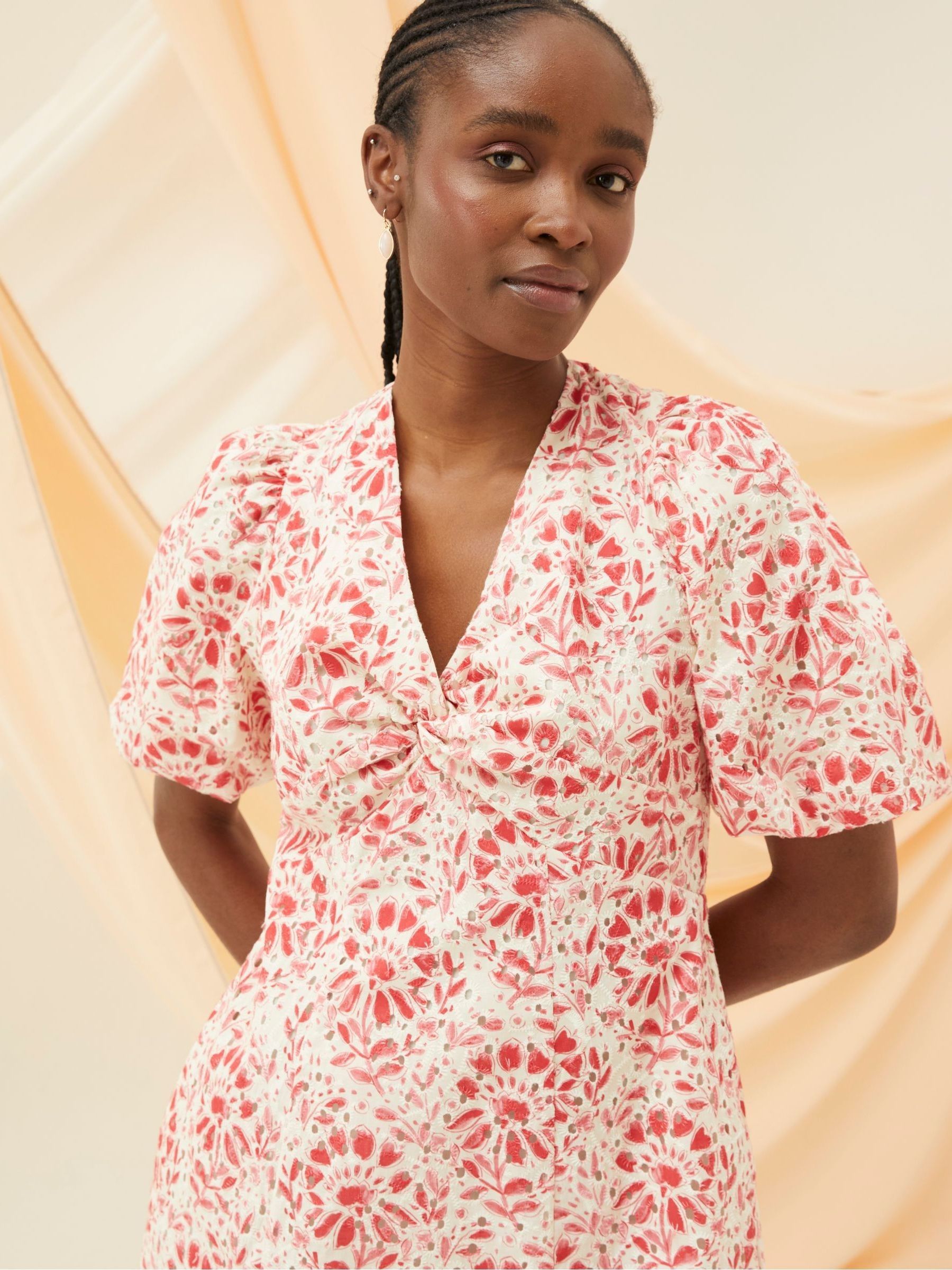 Tulip Natural Floral Tile Dress | FatFace
