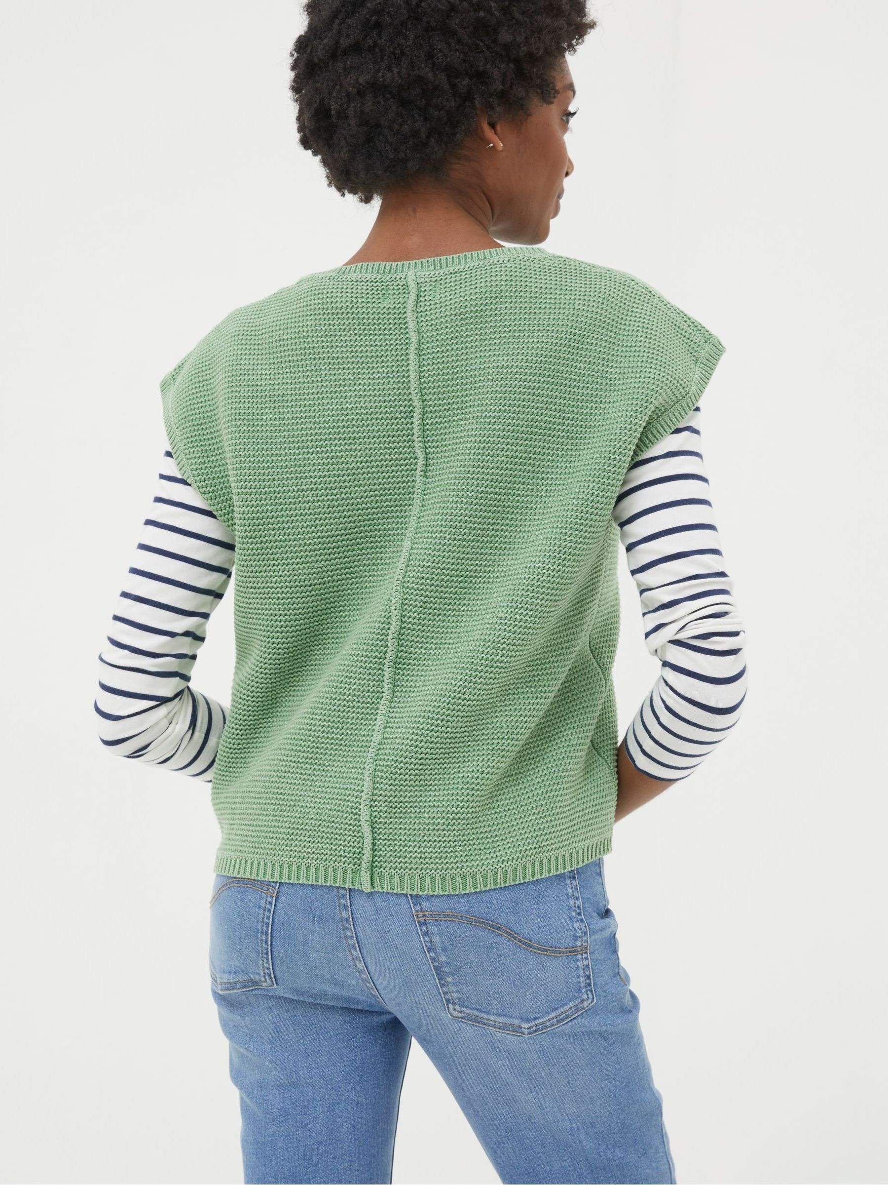 Eden Green Knitted Crew Jumper - Image 2 of 4