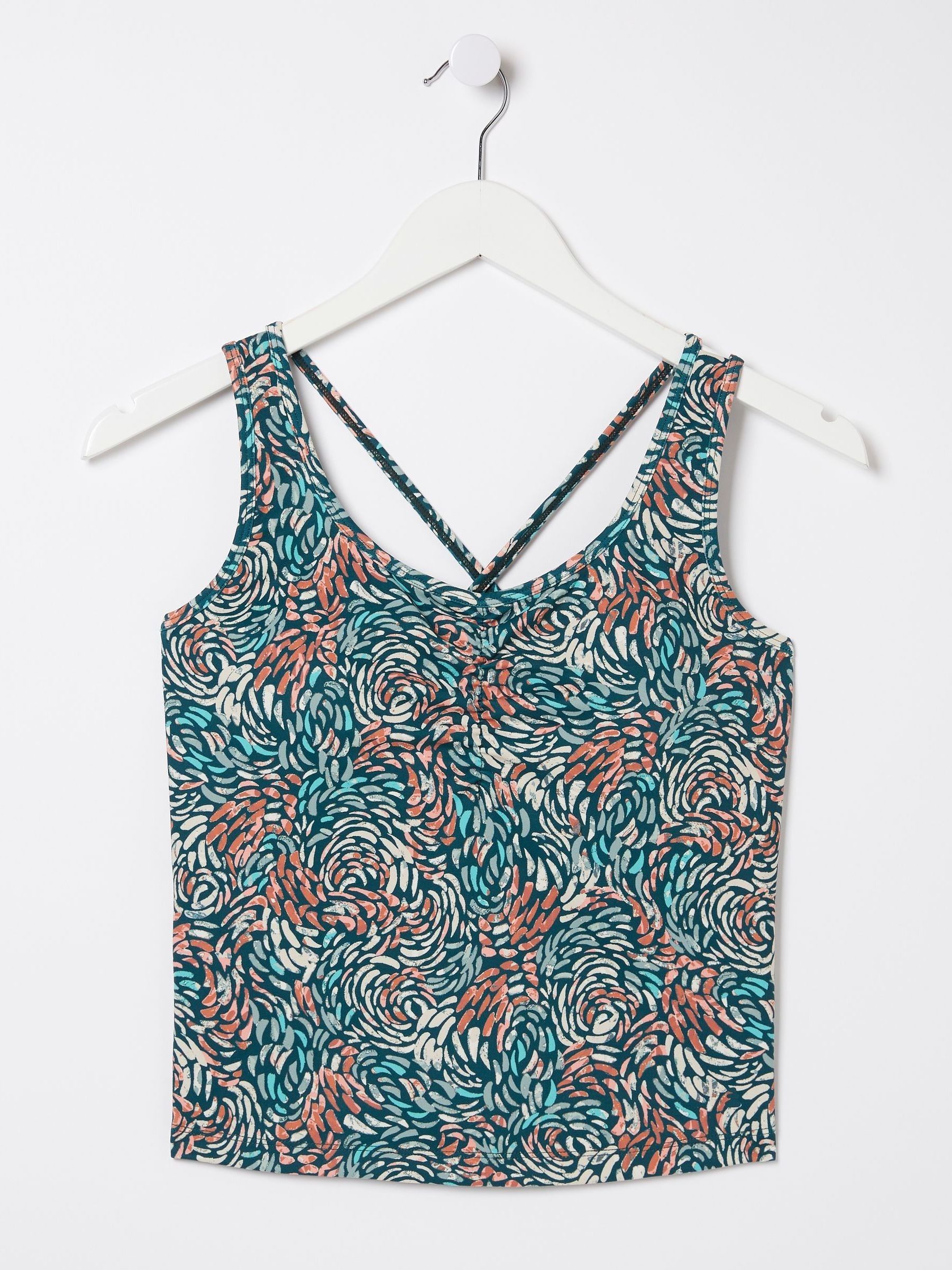 Elowen Green Print Crop Top - Image 6 of 6