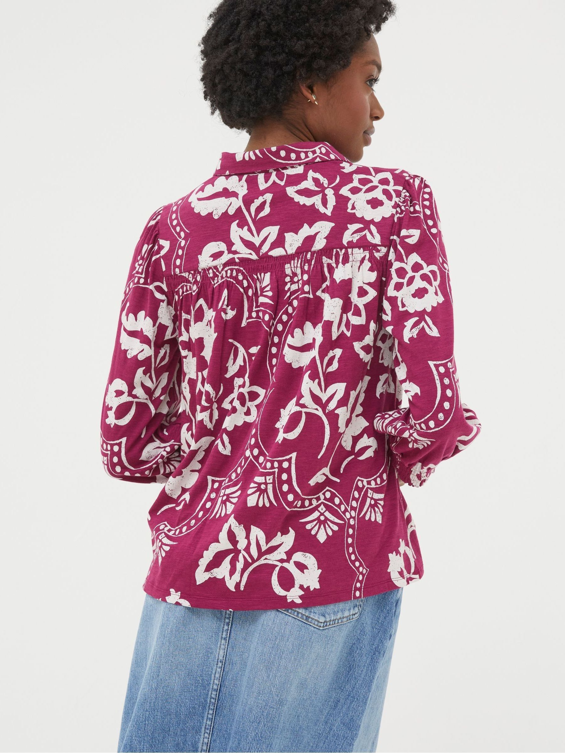 Sadie Purple Wallpaper Shirt - Image 3 of 5