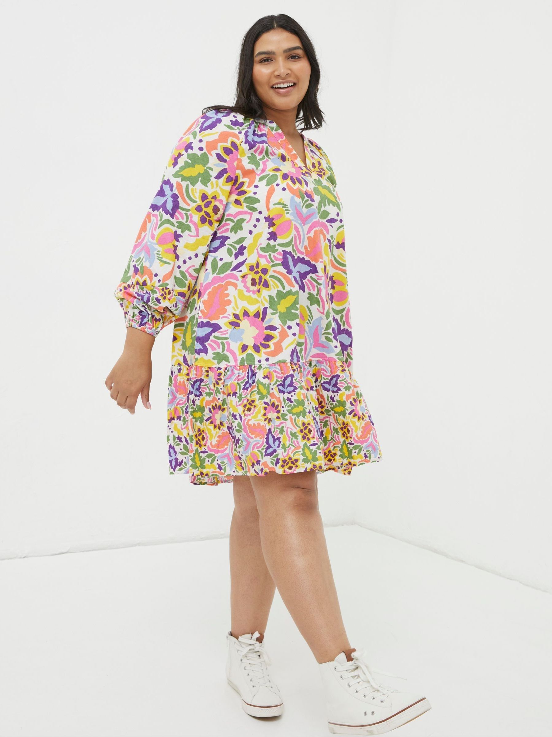 Yellow Art Floral Tunic?Dress - Image 2 of 6
