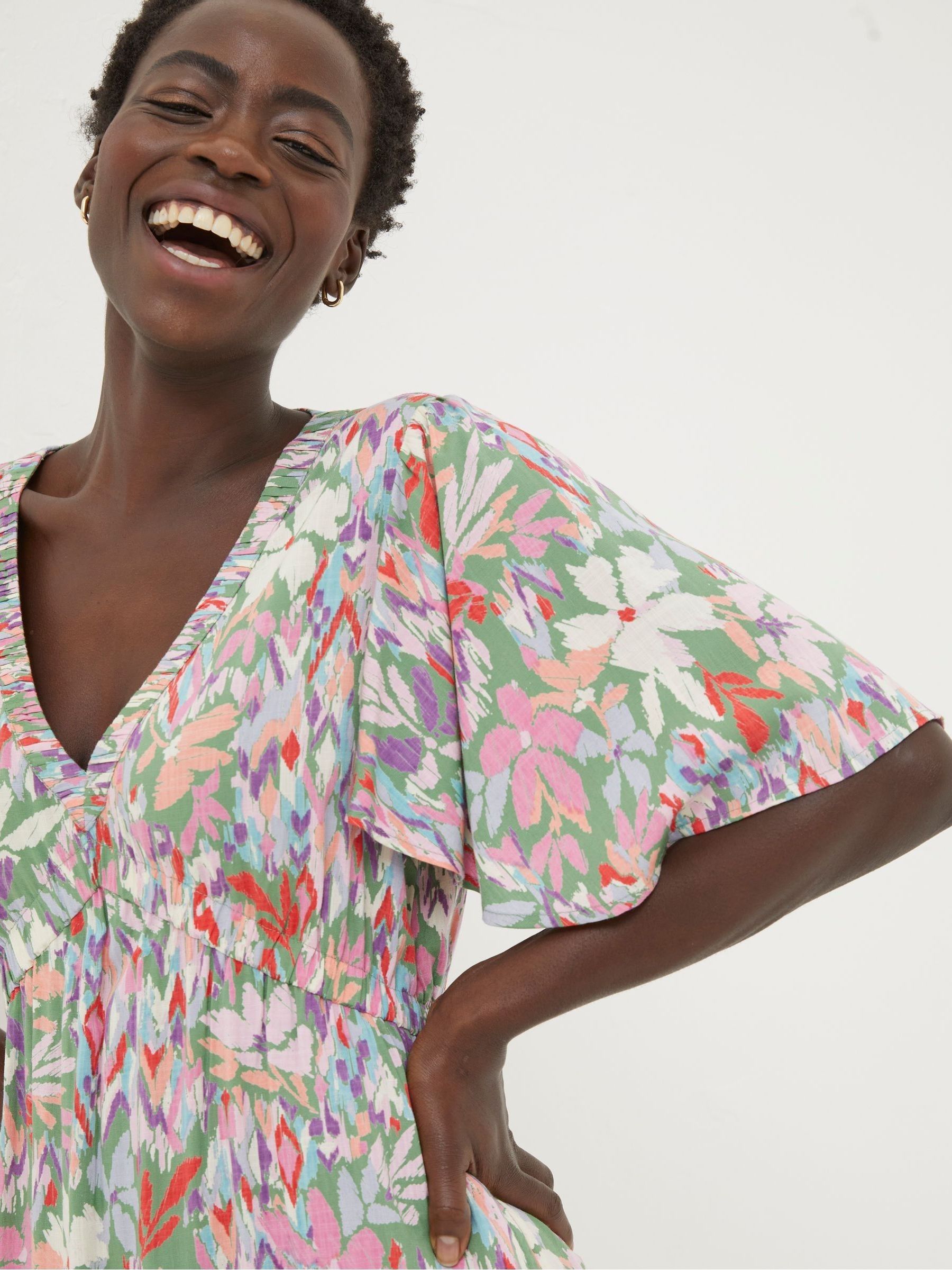 Grace Green Expressive Floral Midi Dress - Image 5 of 7