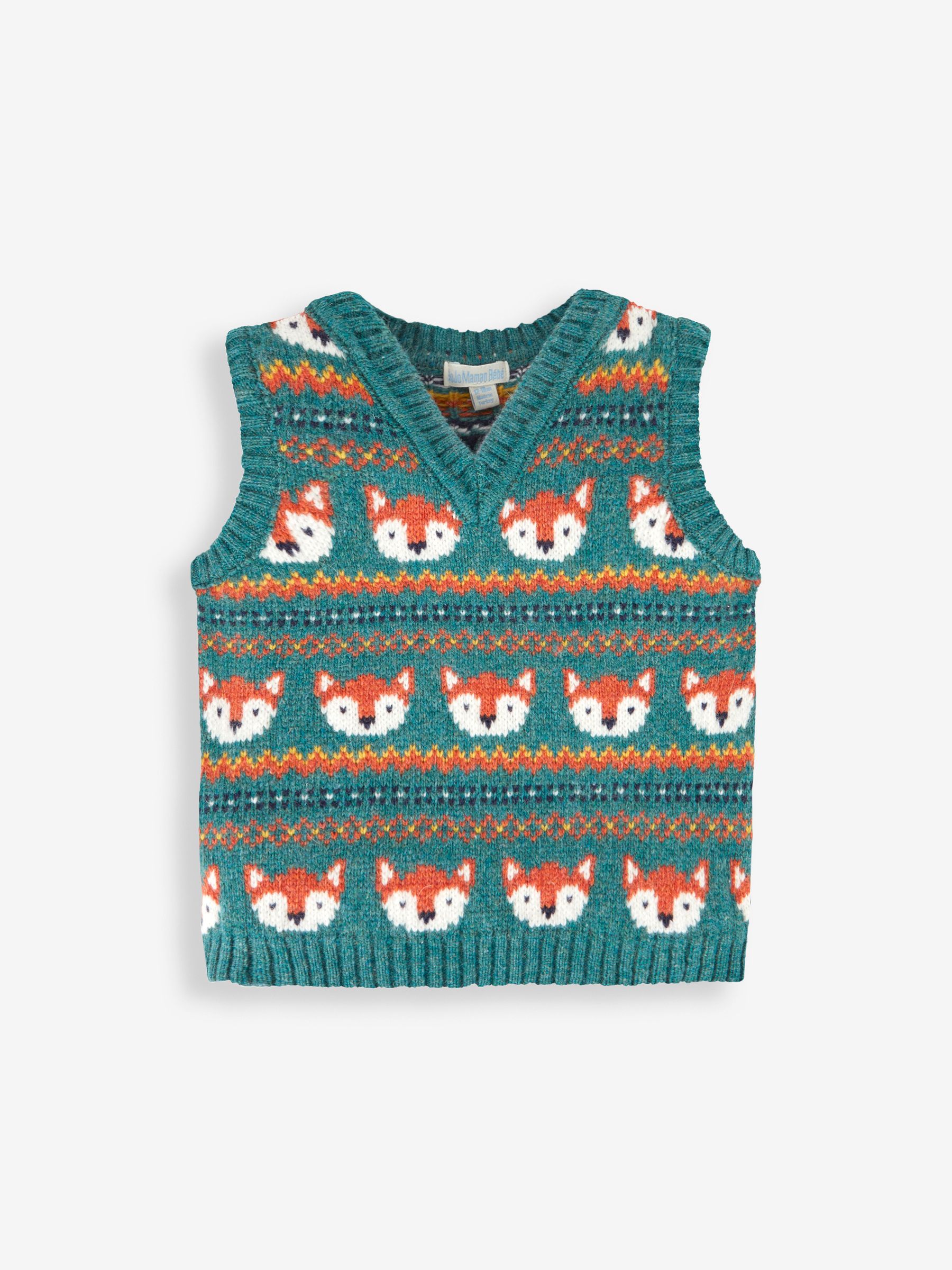 Green Fox Fairisle Pattern Tank Top - Image 1 of 2