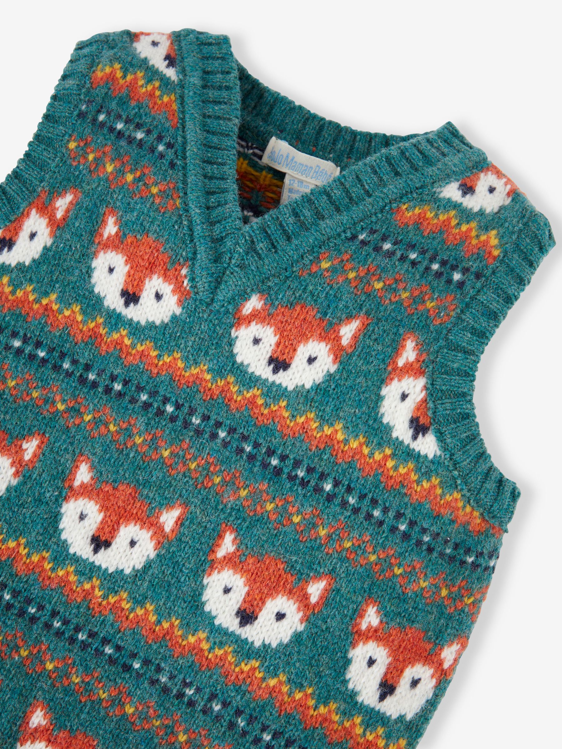 Green Fox Fairisle Pattern Tank Top - Image 2 of 2