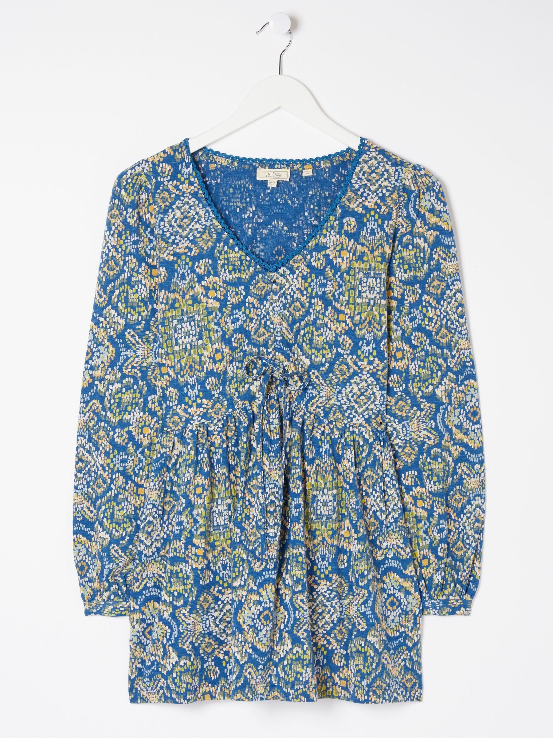 Blue Gina Aztec Texture Tunic - Image 4 of 4
