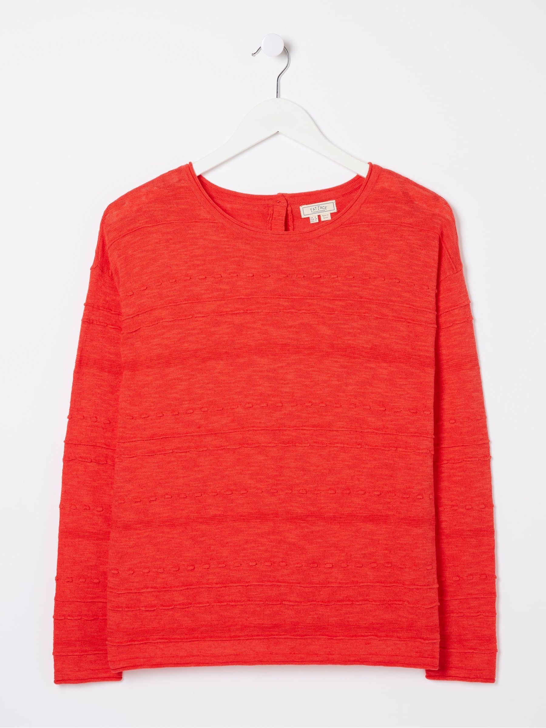 Isabelle Red Cotton Linen Jumper - Image 5 of 5