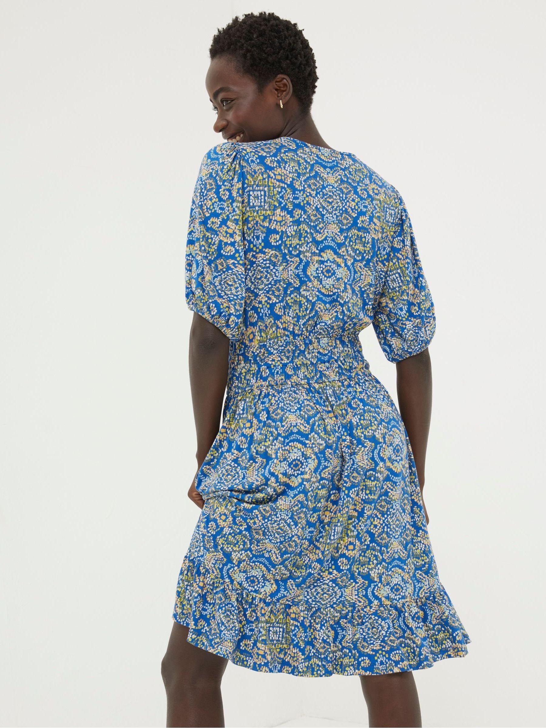 Blue Lottie Aztec Texture Jersey Dress - Image 2 of 6