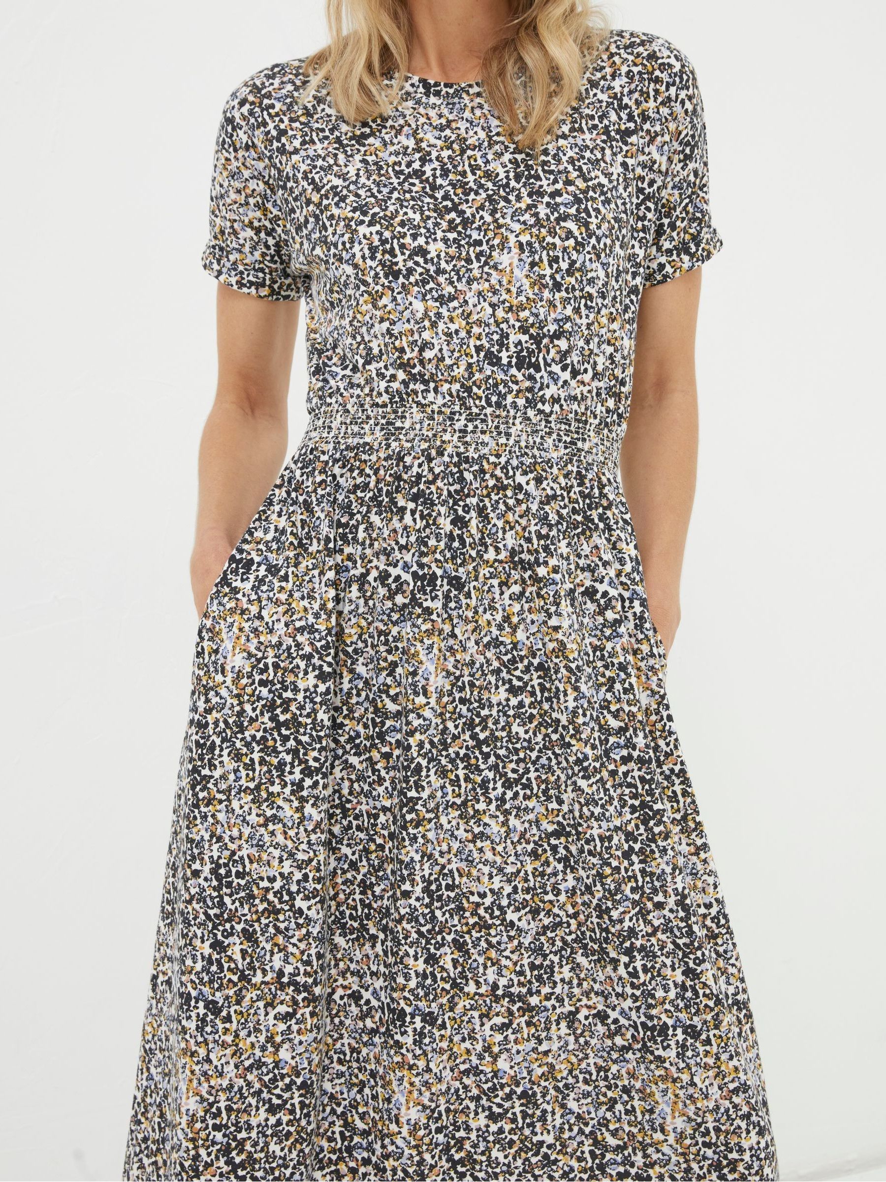 Natural Navi Dappled Spot Jersey Dress - Image 5 of 6