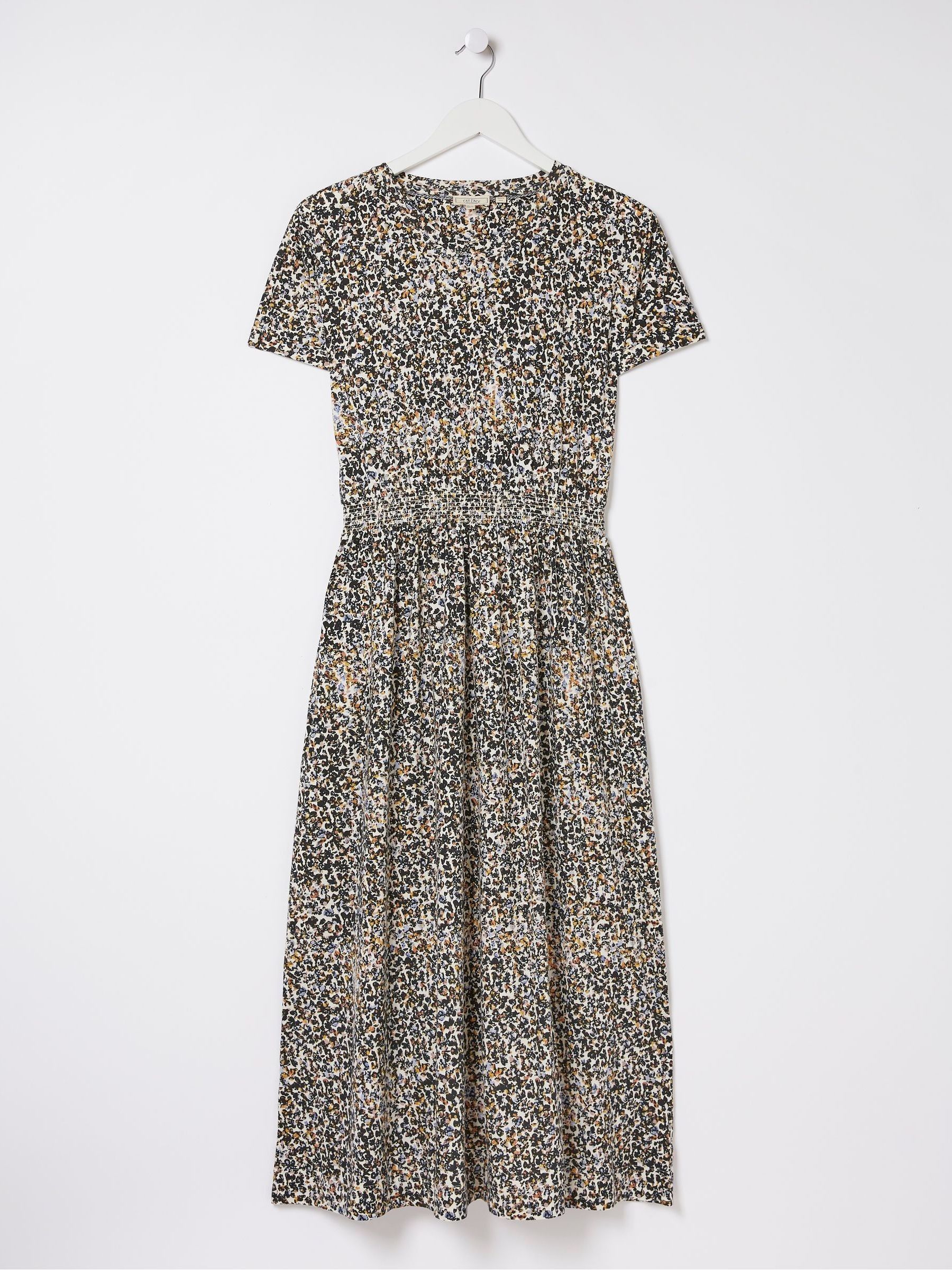 Natural Navi Dappled Spot Jersey Dress - Image 6 of 6