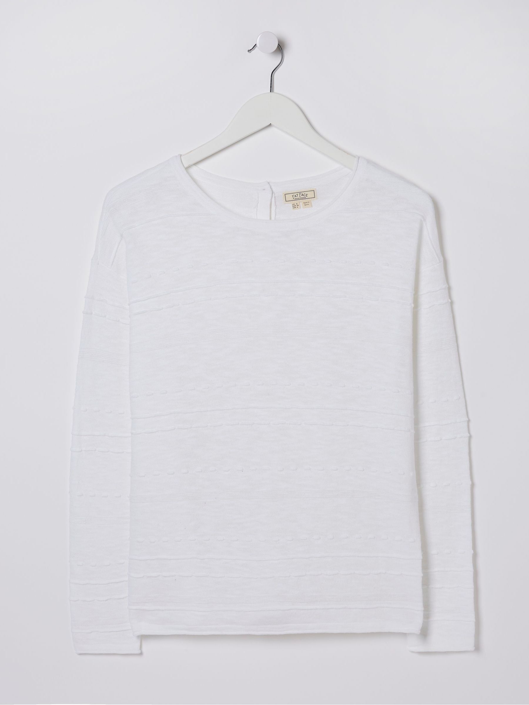 Isabelle White Cotton Linen Jumper - Image 5 of 5