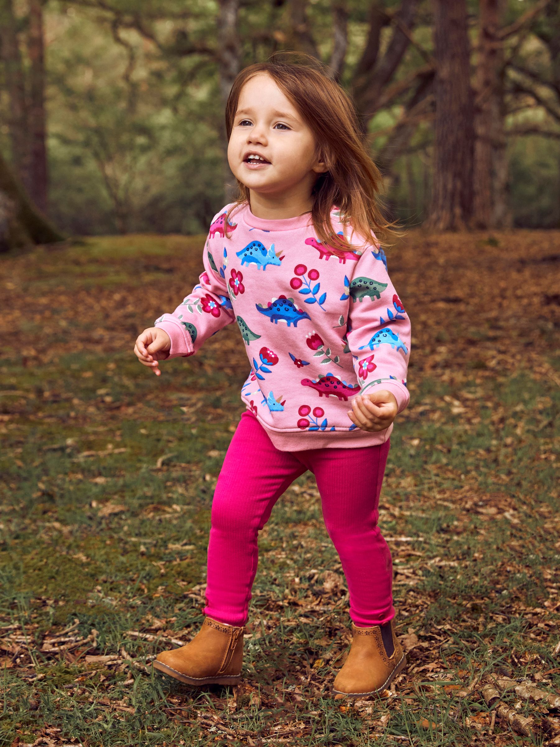 Pink Girls' Dino Sweatshirt & Leggings Set - Image 1 of 6