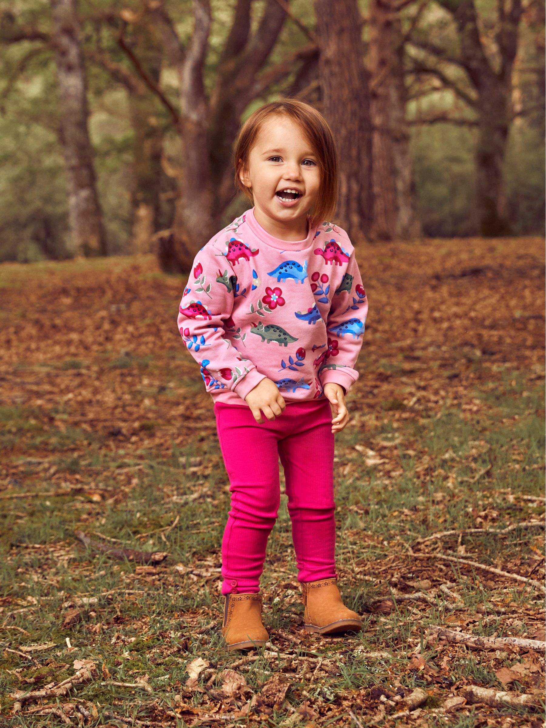 Pink Girls' Dino Sweatshirt & Leggings Set - Image 2 of 6