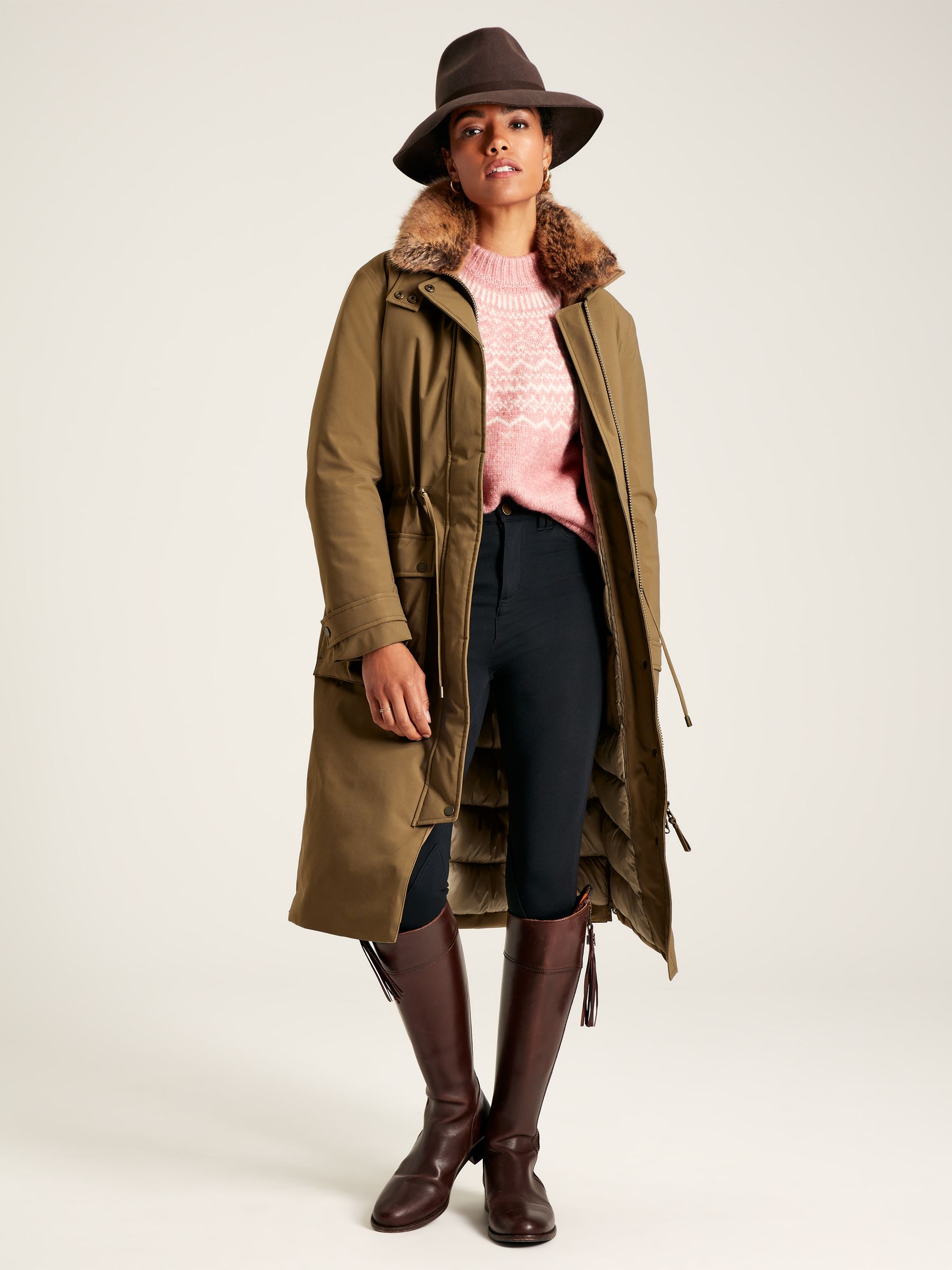 Wilcote Tan Brown Waterproof Padded Raincoat - Image 1 of 11