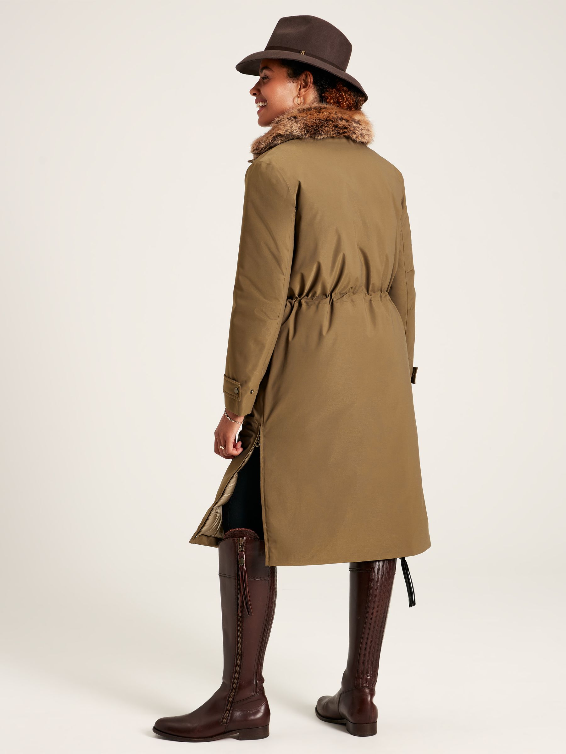 Wilcote Tan Brown Waterproof Padded Raincoat - Image 2 of 11