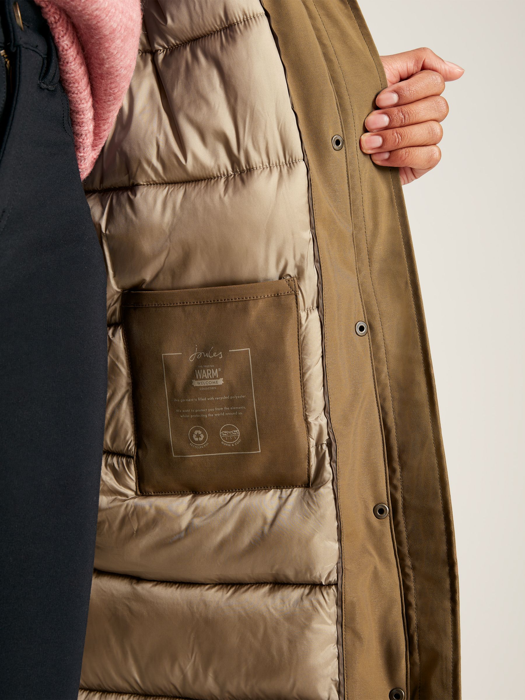 Wilcote Tan Brown Waterproof Padded Raincoat - Image 8 of 11