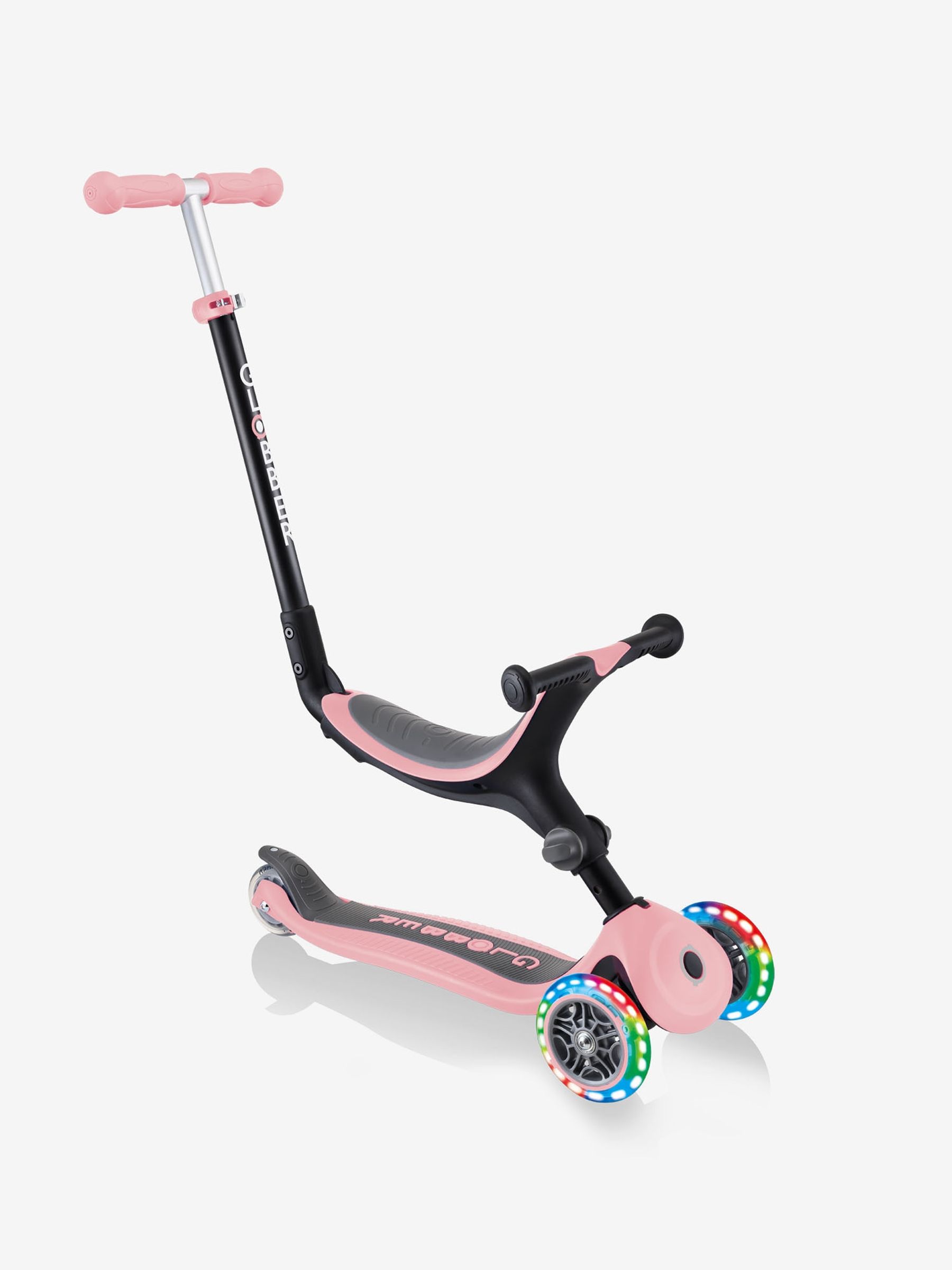 Pastel Pink Globber Go.Up Foldable Lights Scooter - Image 1 of 12