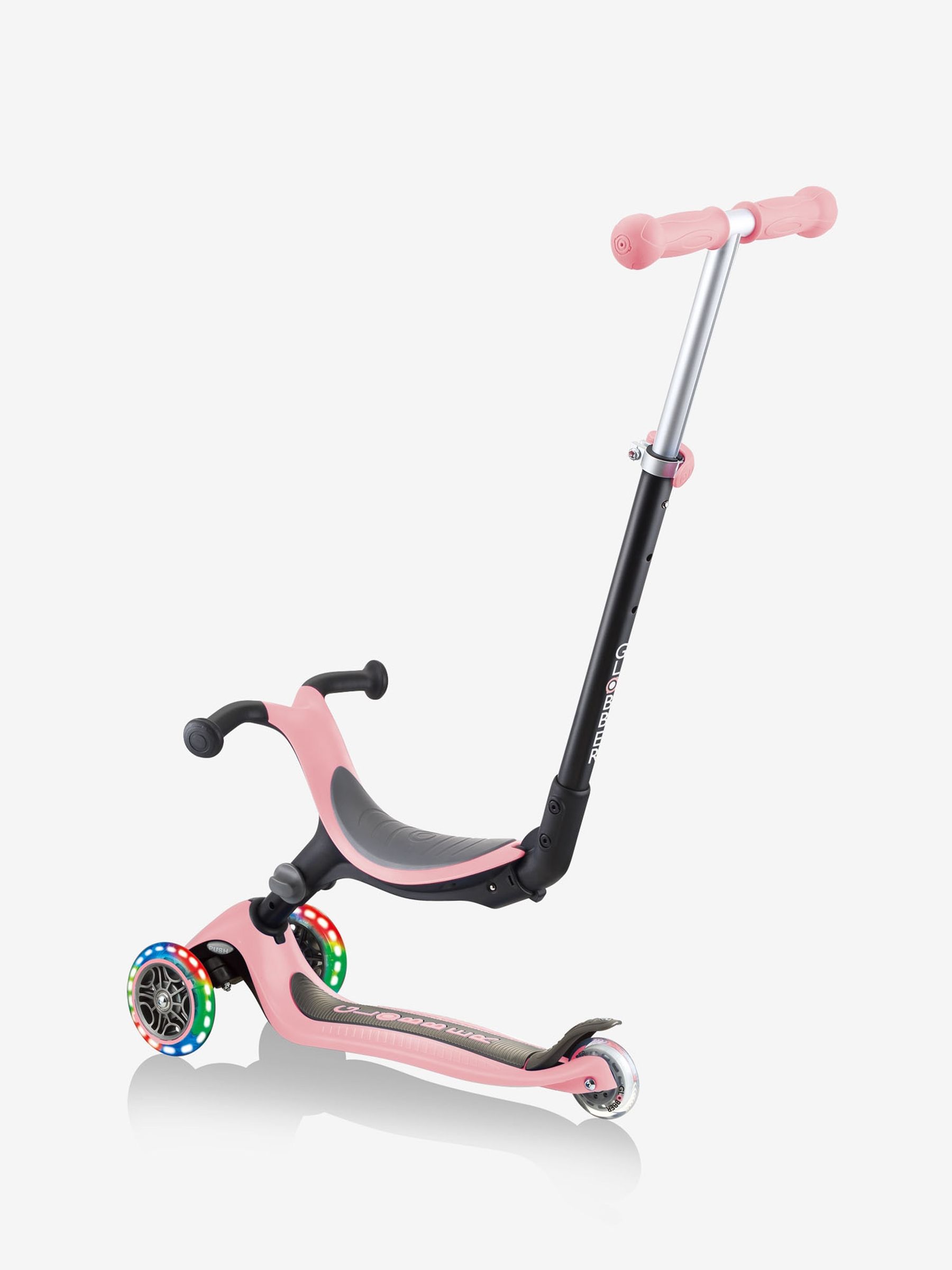 Pastel Pink Globber Go.Up Foldable Lights Scooter - Image 6 of 12