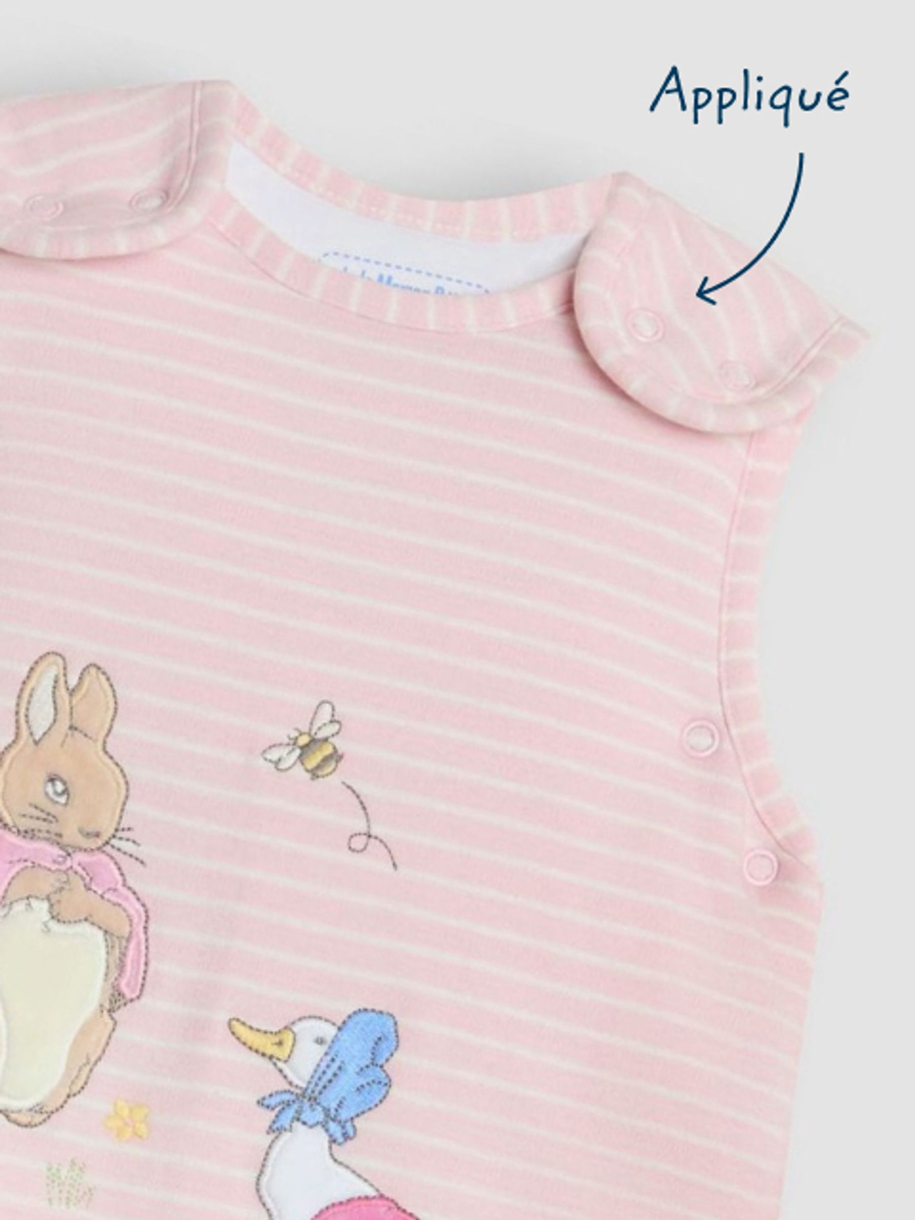 Flopsy Bunny Appliqué 2.5 Tog Baby Sleeping Bag - Image 6 of 7