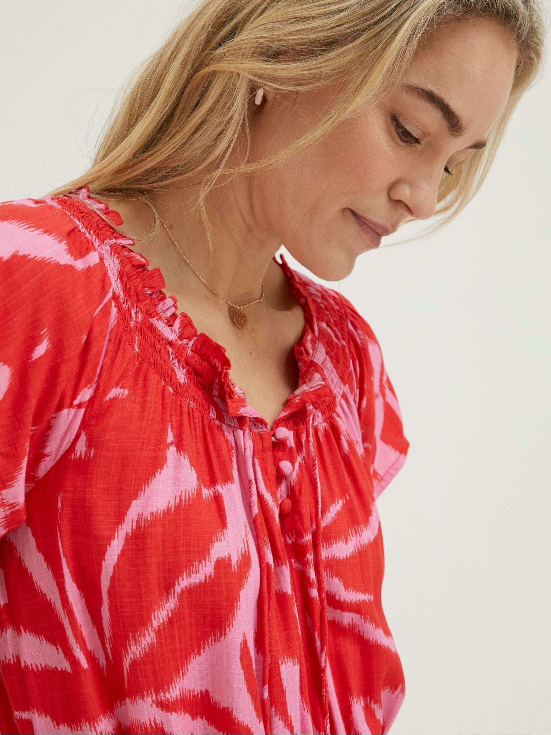 Red Palmer Leaves Playsuit - Image 3 of 7