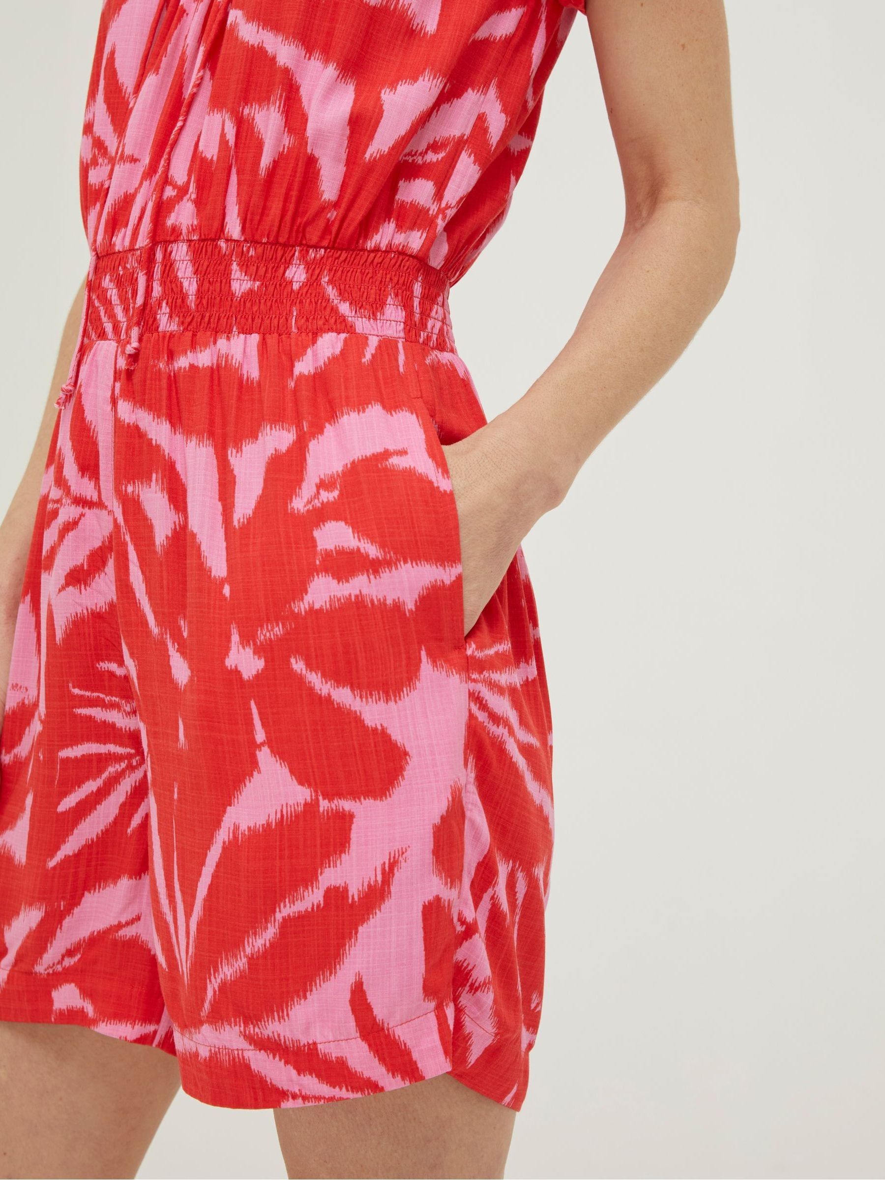 Red Palmer Leaves Playsuit - Image 5 of 7