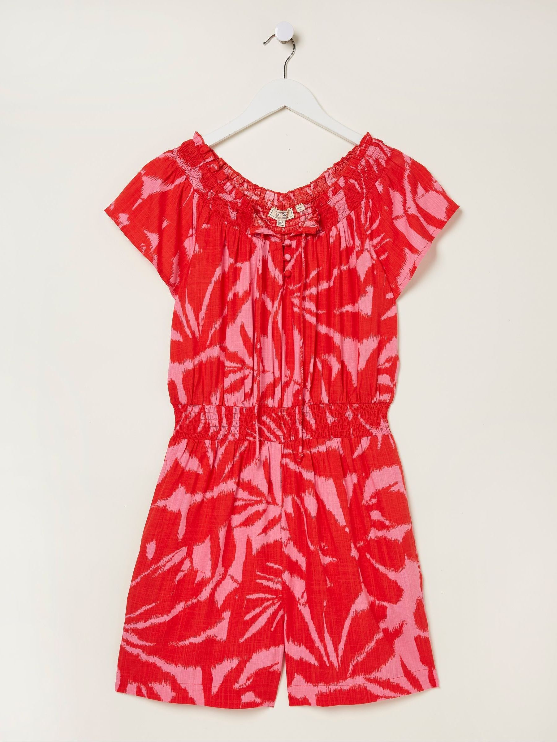 Red Palmer Leaves Playsuit - Image 6 of 7