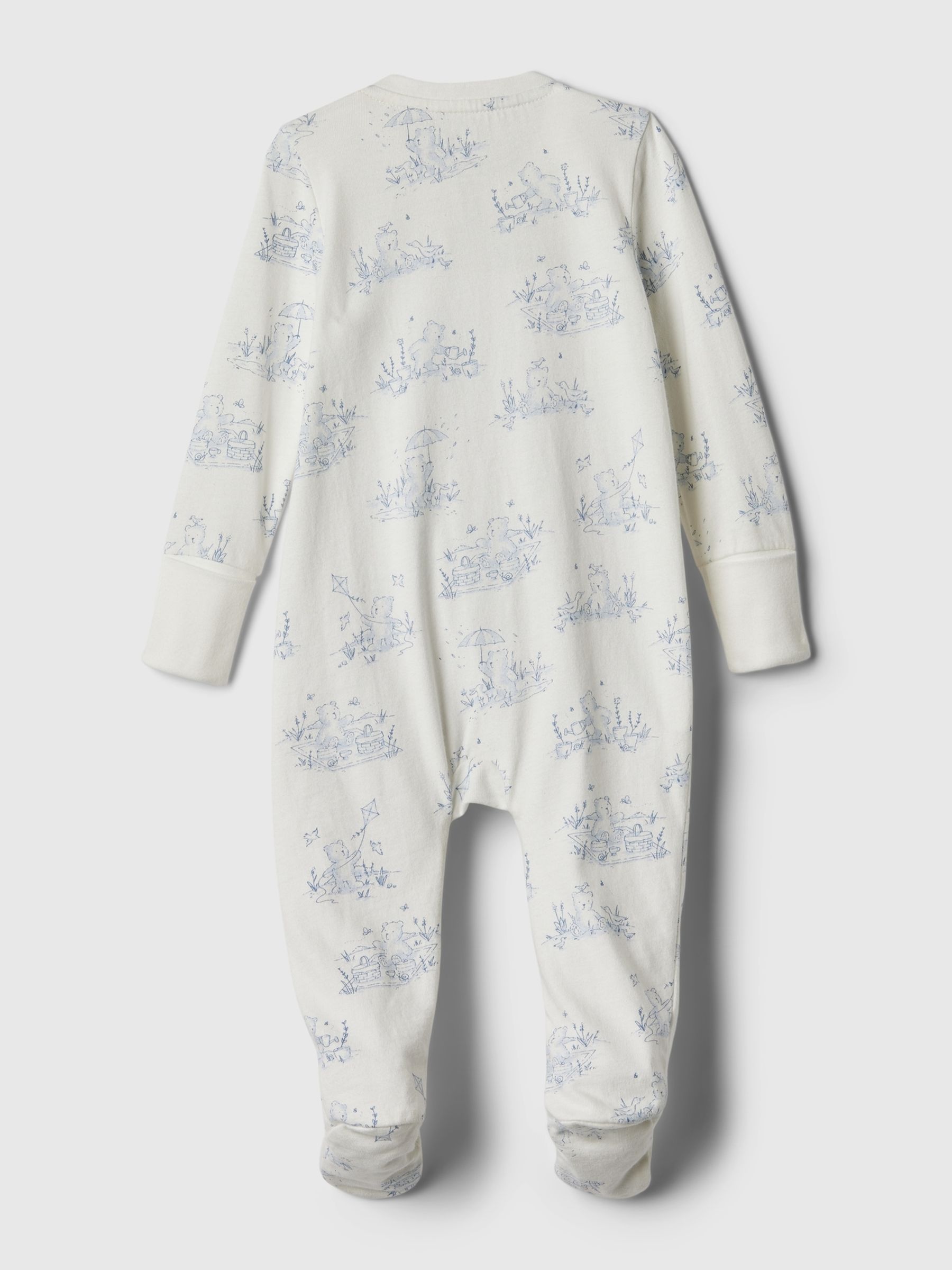 White/Blue First Favourites Graphic Sleepsuit (Newborn-9mths) - Image 2 of 3