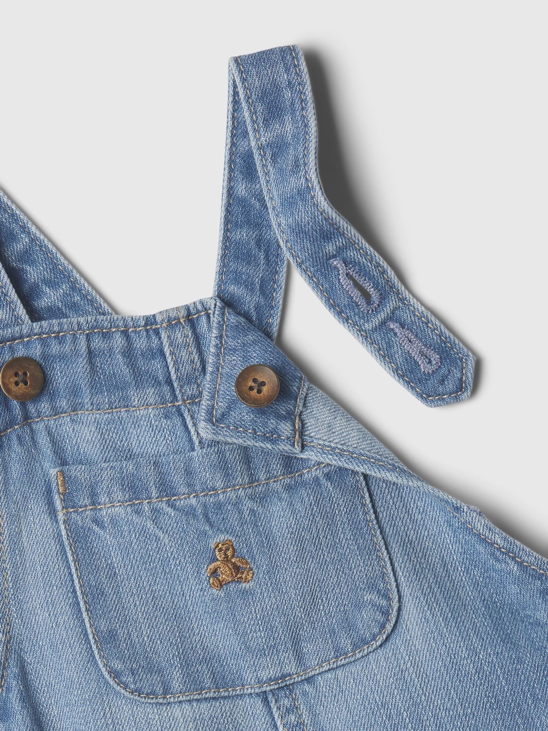 Blue Brannan Bear Denim Dungarees (Newborn-24mths) - Image 3 of 3