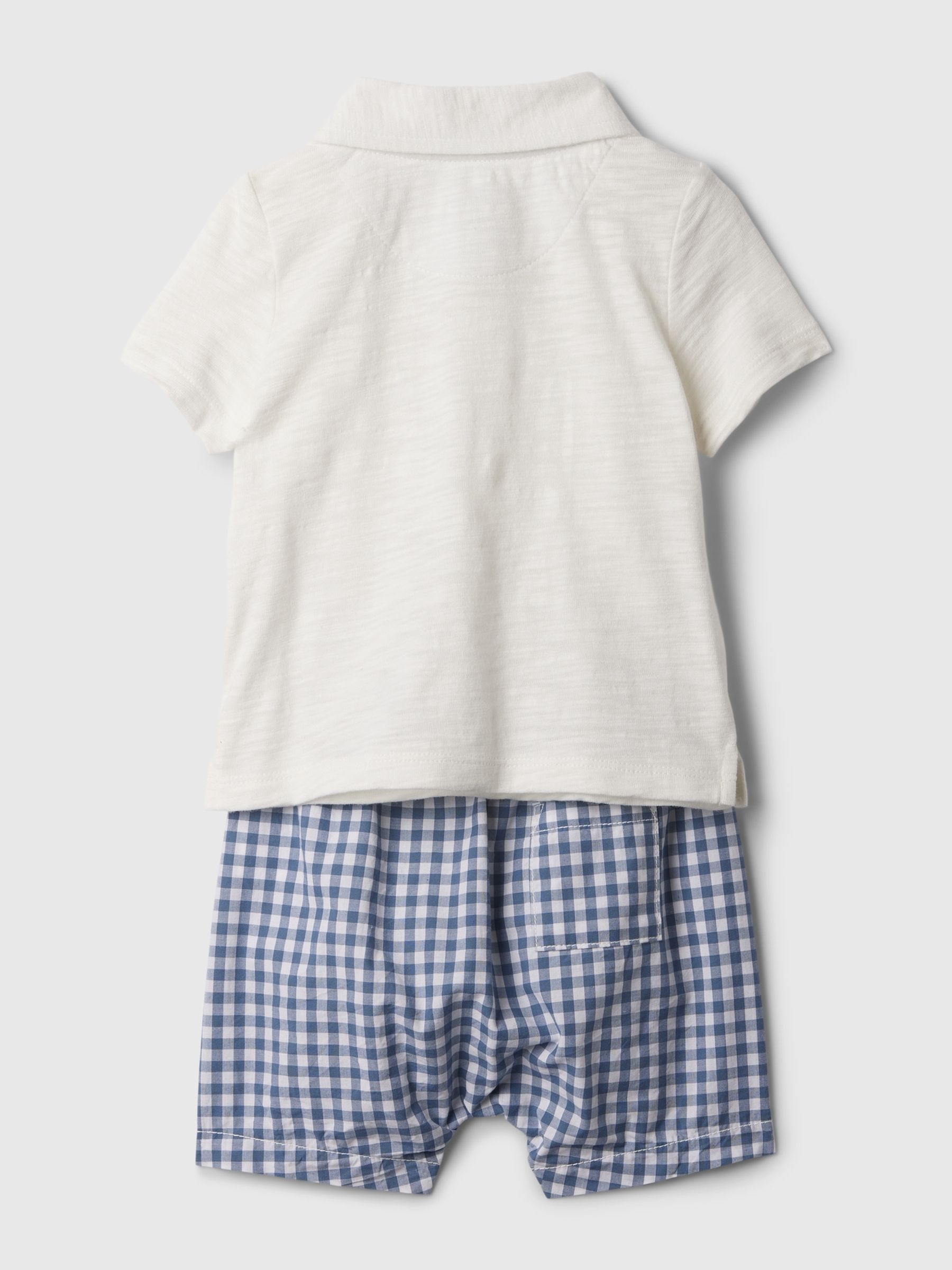 Blue Polo Outfit Shorts Set (Newborn-24mths) - Image 2 of 2