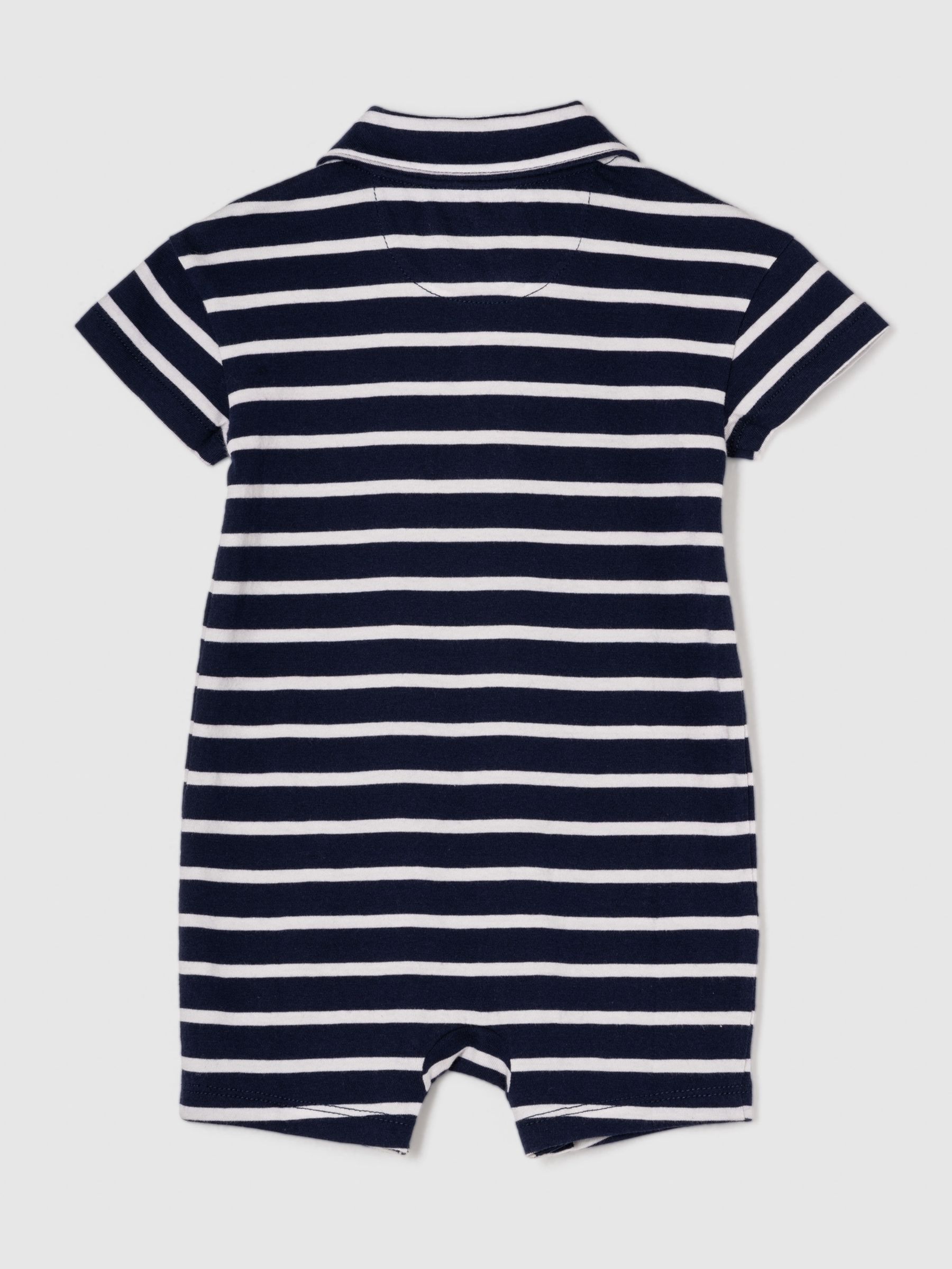 Navy Blue Brannan Bear Baby Polo Rompersuit (Newborn-24mths) - Image 2 of 2