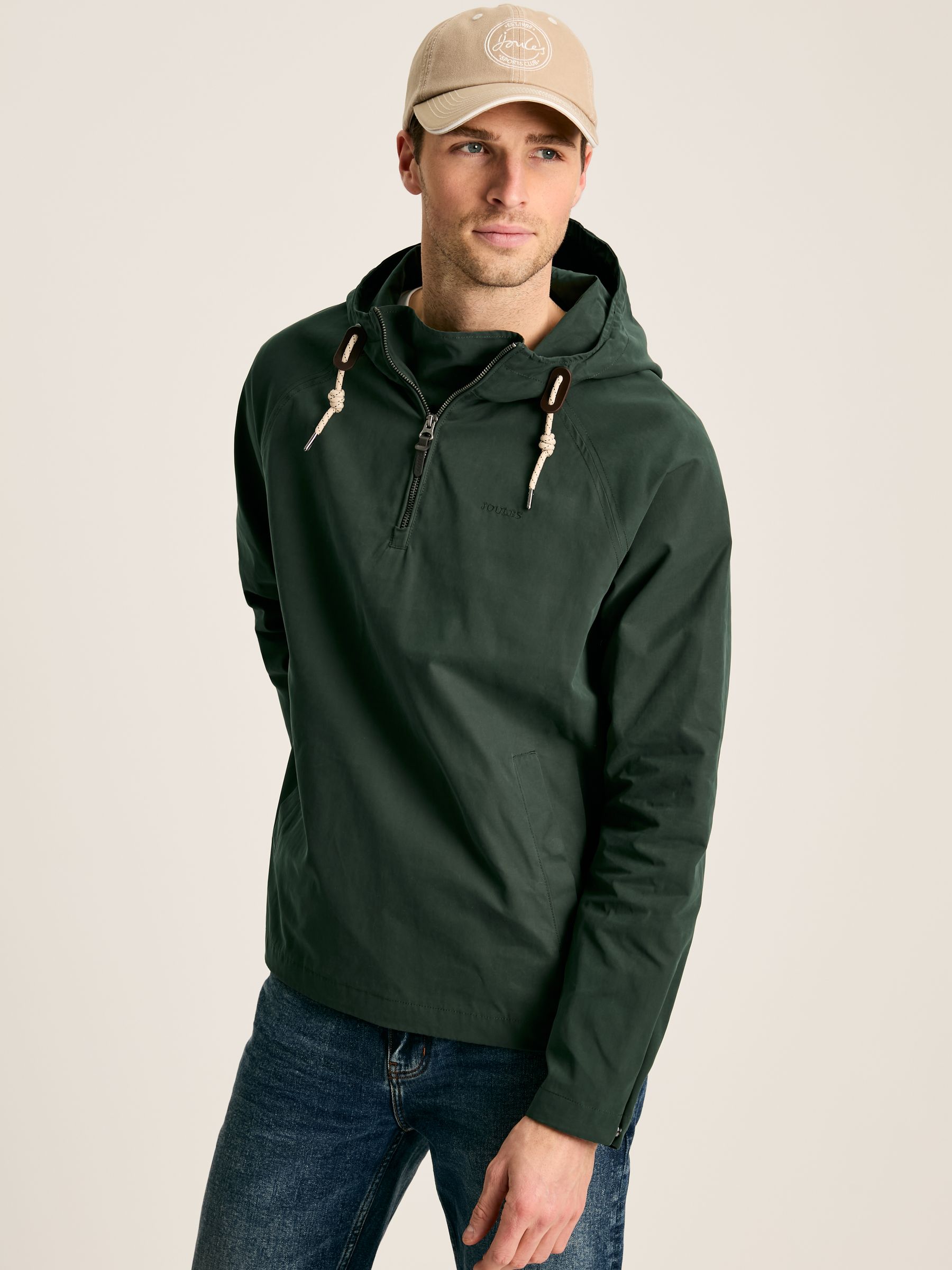 Wilton Green Pullover Dry Wax Jacket With Hood - Image 1 of 7
