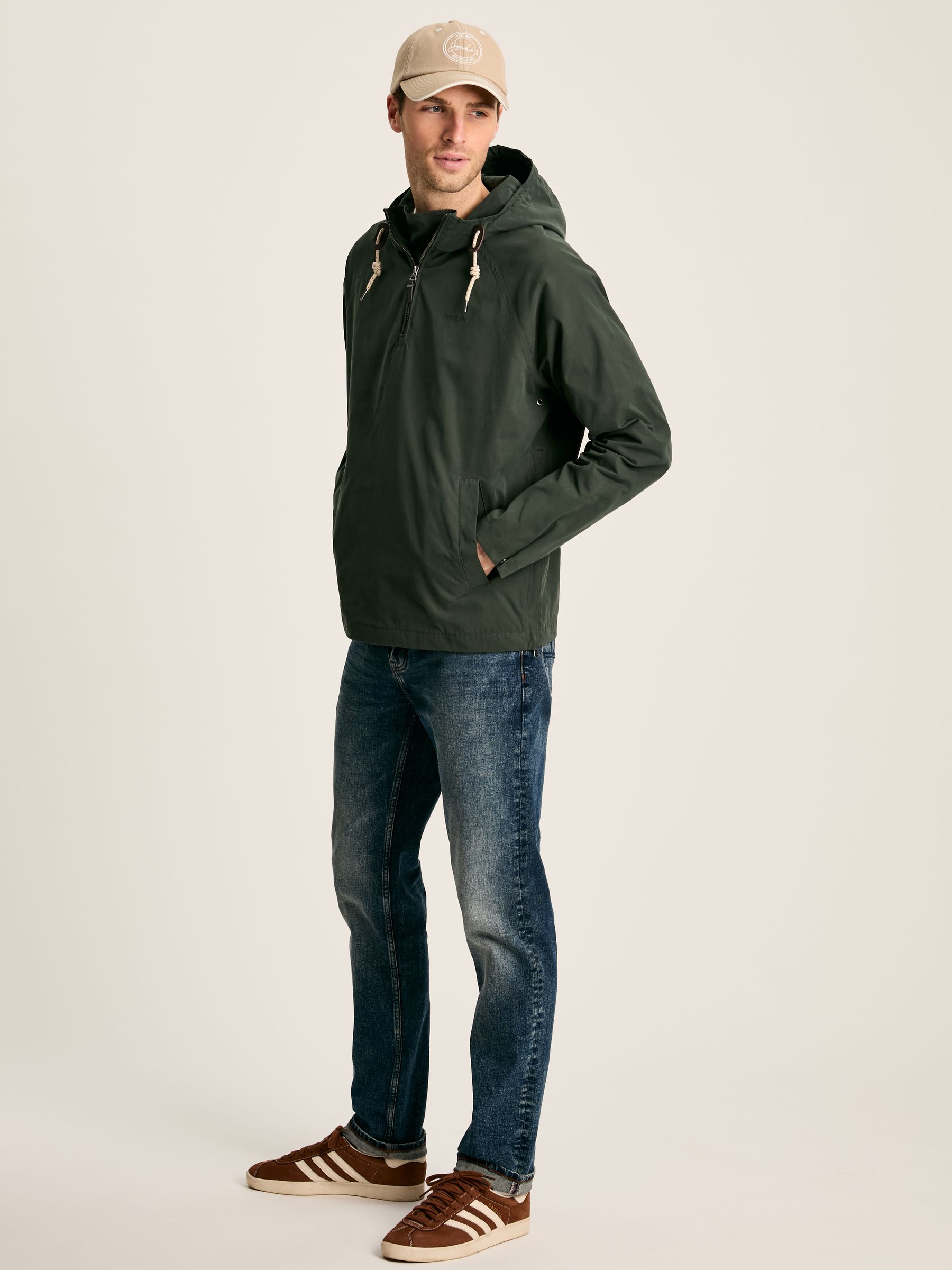 Wilton Green Pullover Dry Wax Jacket With Hood - Image 3 of 7
