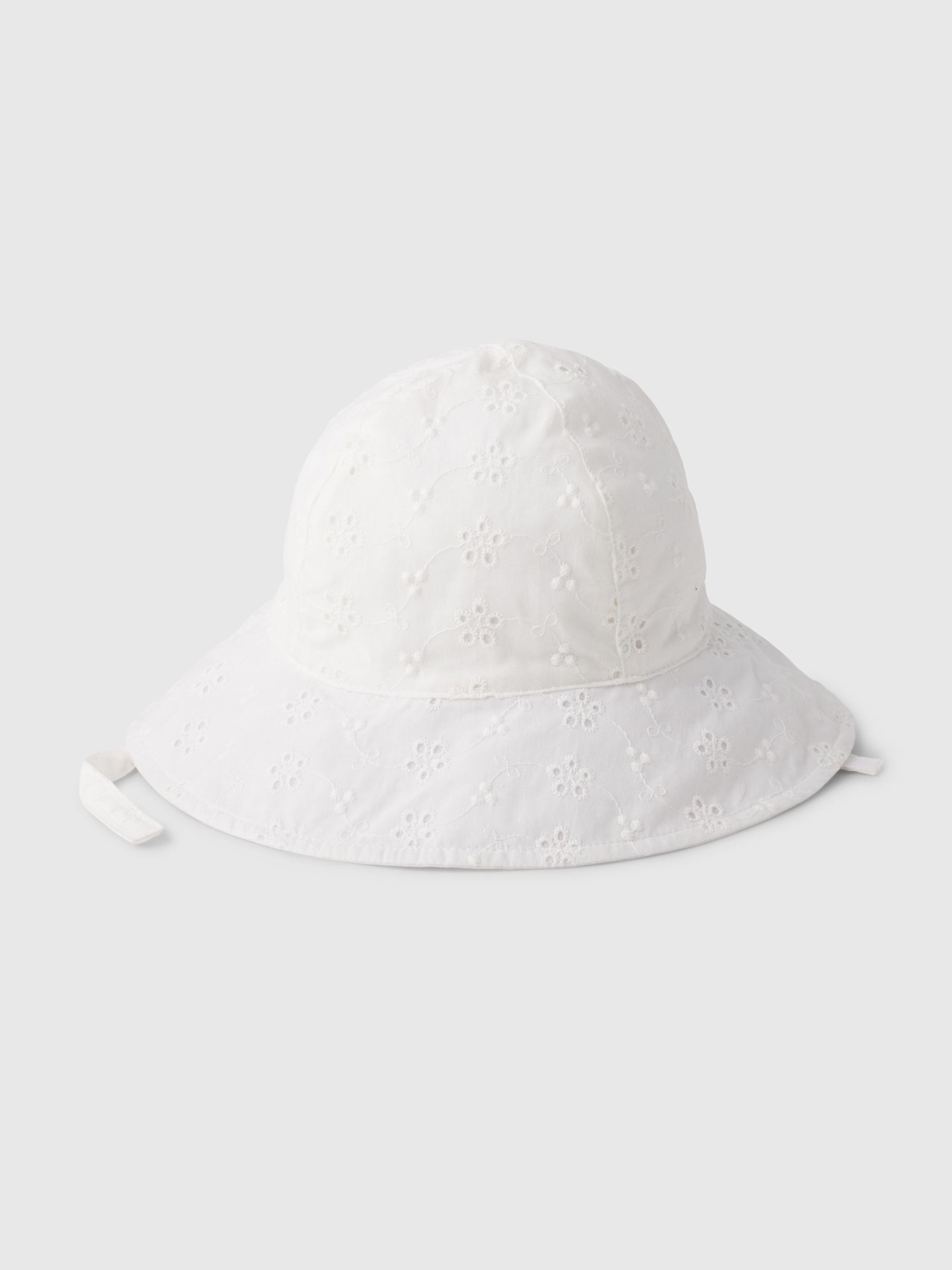 White Baby Eyelet Sun Hat - Image 1 of 1