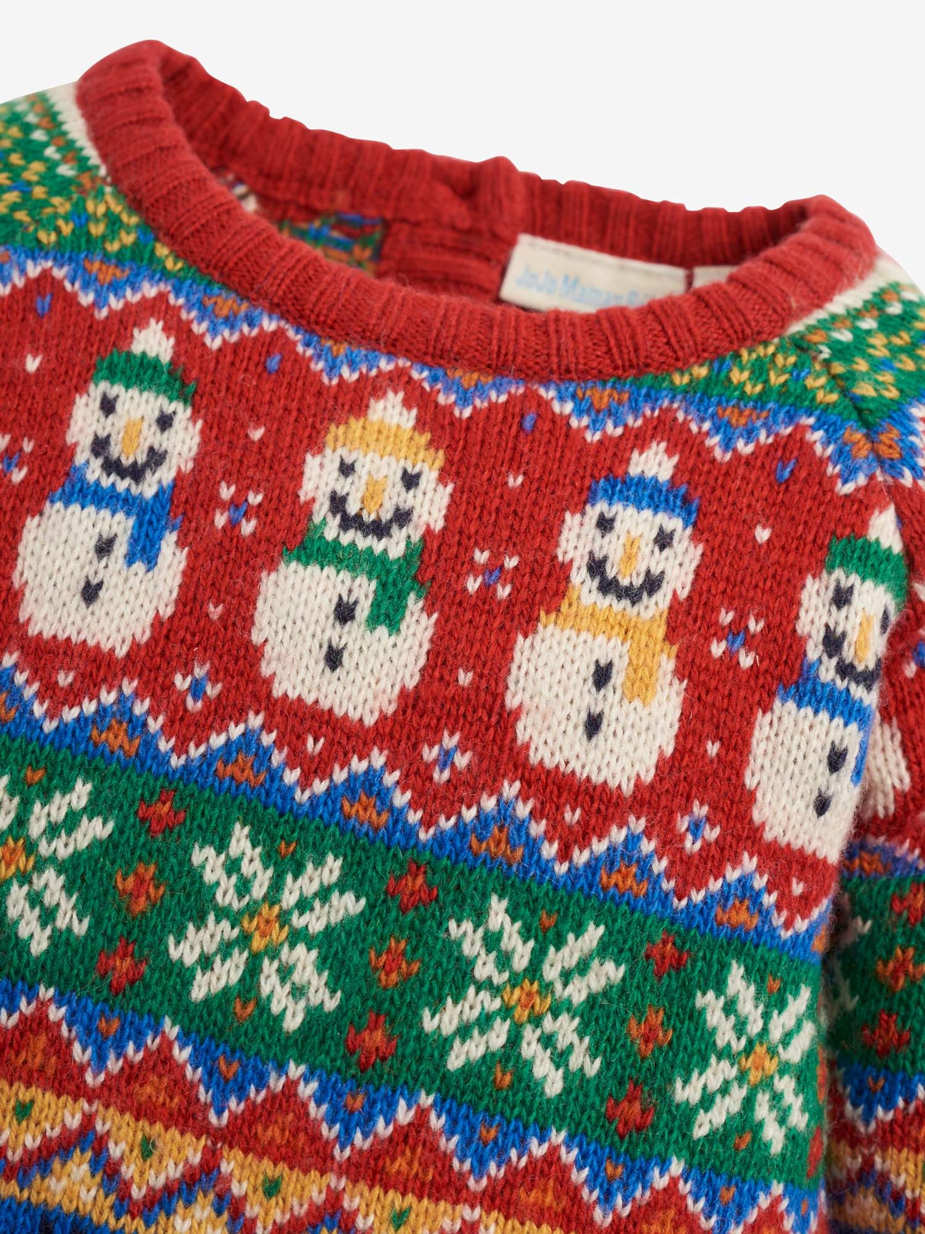 Multi Baby Christmas Fair Isle Pattern Knitted All-In-One - Image 4 of 4