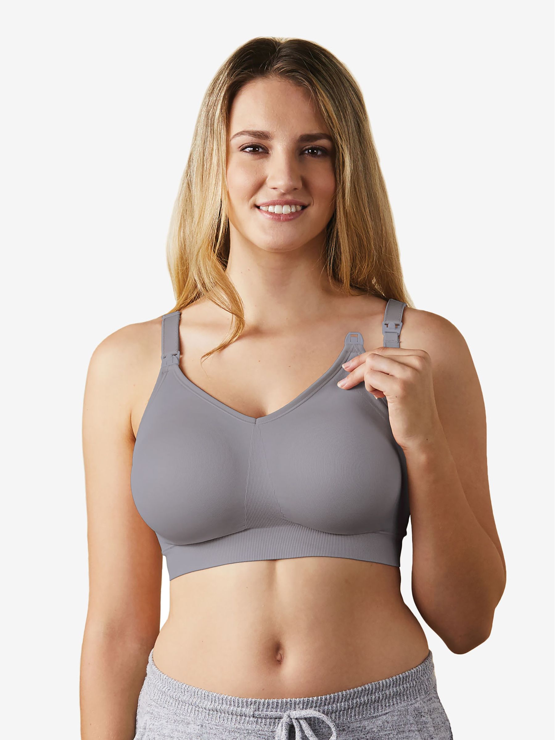 Grey Bravado Body Silk Seamless Maternity & Nursing Bra - Image 1 of 1