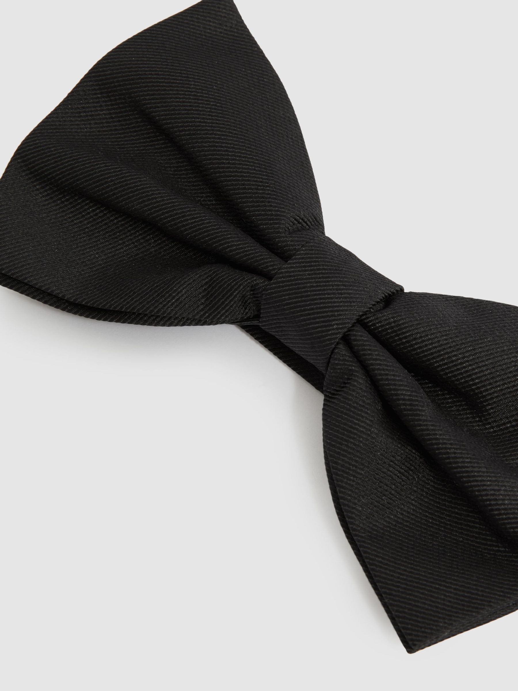Grosgrain Silk Bow Tie in Black - Image 4 of 4