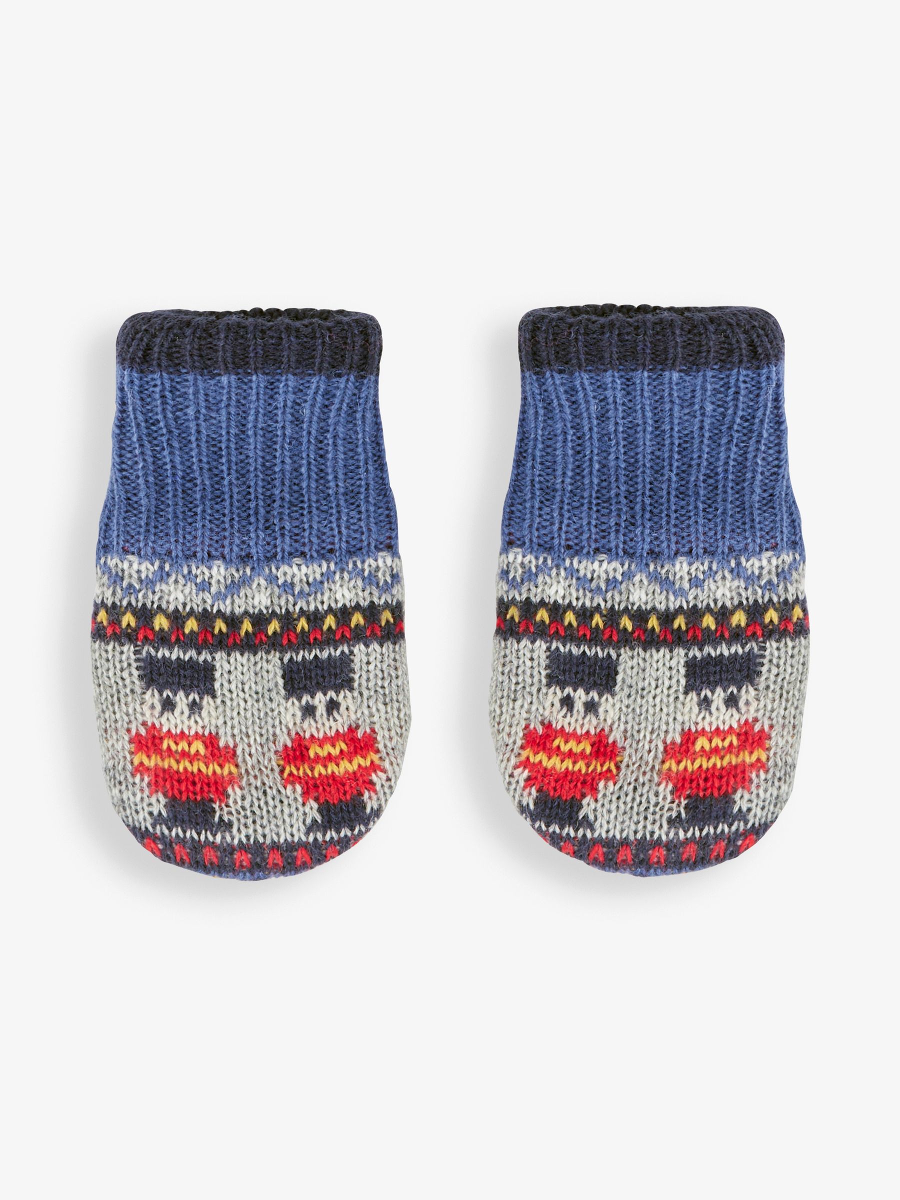Indigo Blue London Guard Fair Isle Pattern Mittens - Image 1 of 3