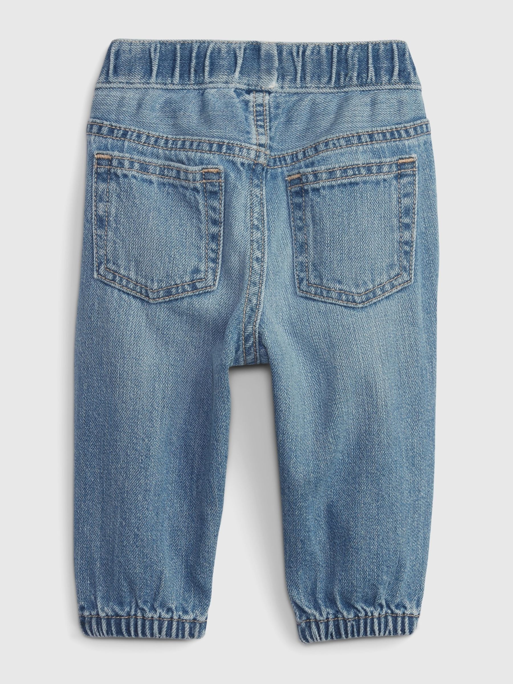 Blue Pull On Bubble Jeans (Newborn-24mths) - Image 2 of 4