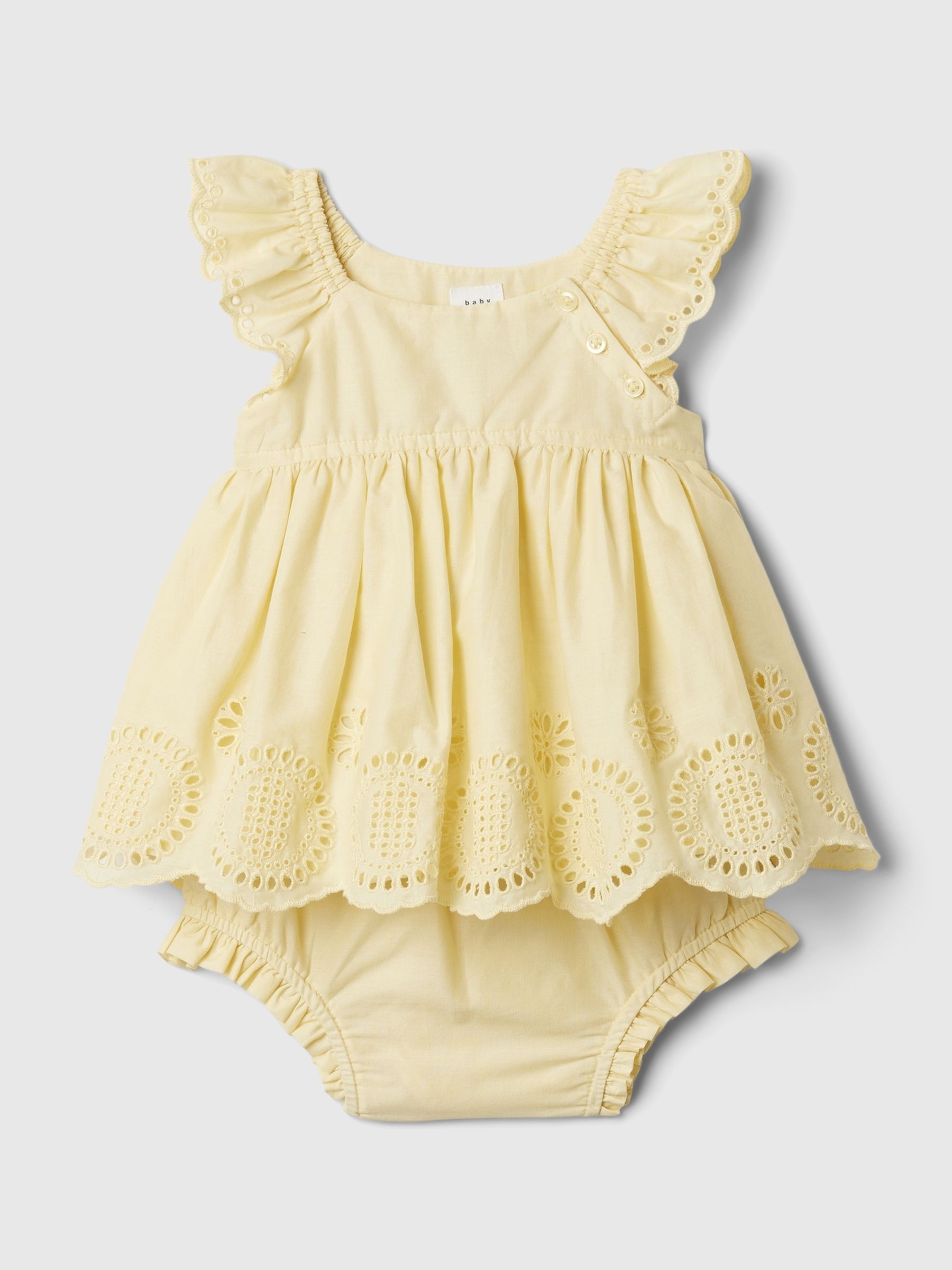 Yellow Floral Top and Underwear Set (Newborn-24mths) - Image 3 of 4