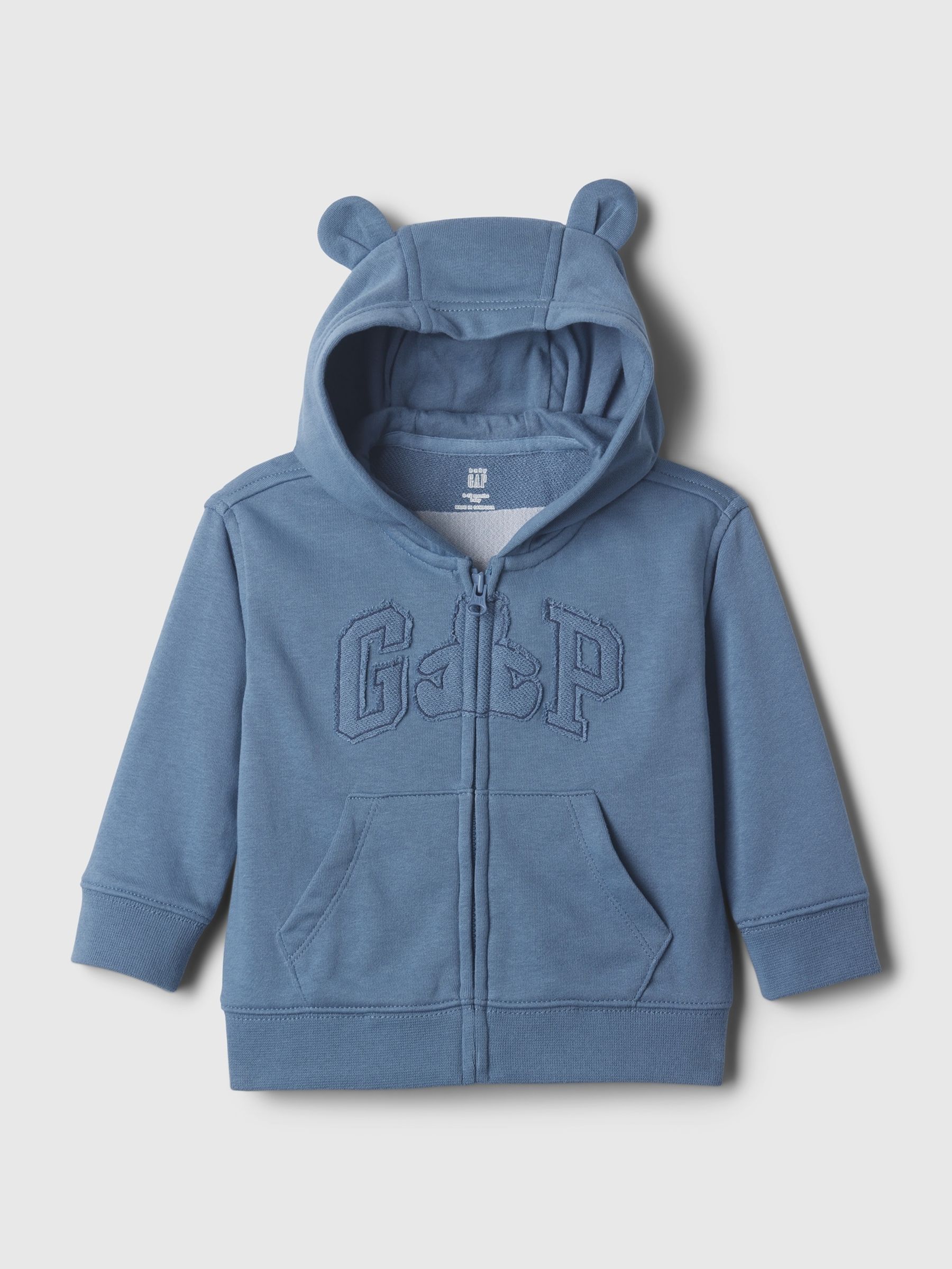 Blue Brannan Bear Logo Zip Up Hoodie (Newborn-24mths) - Image 1 of 1