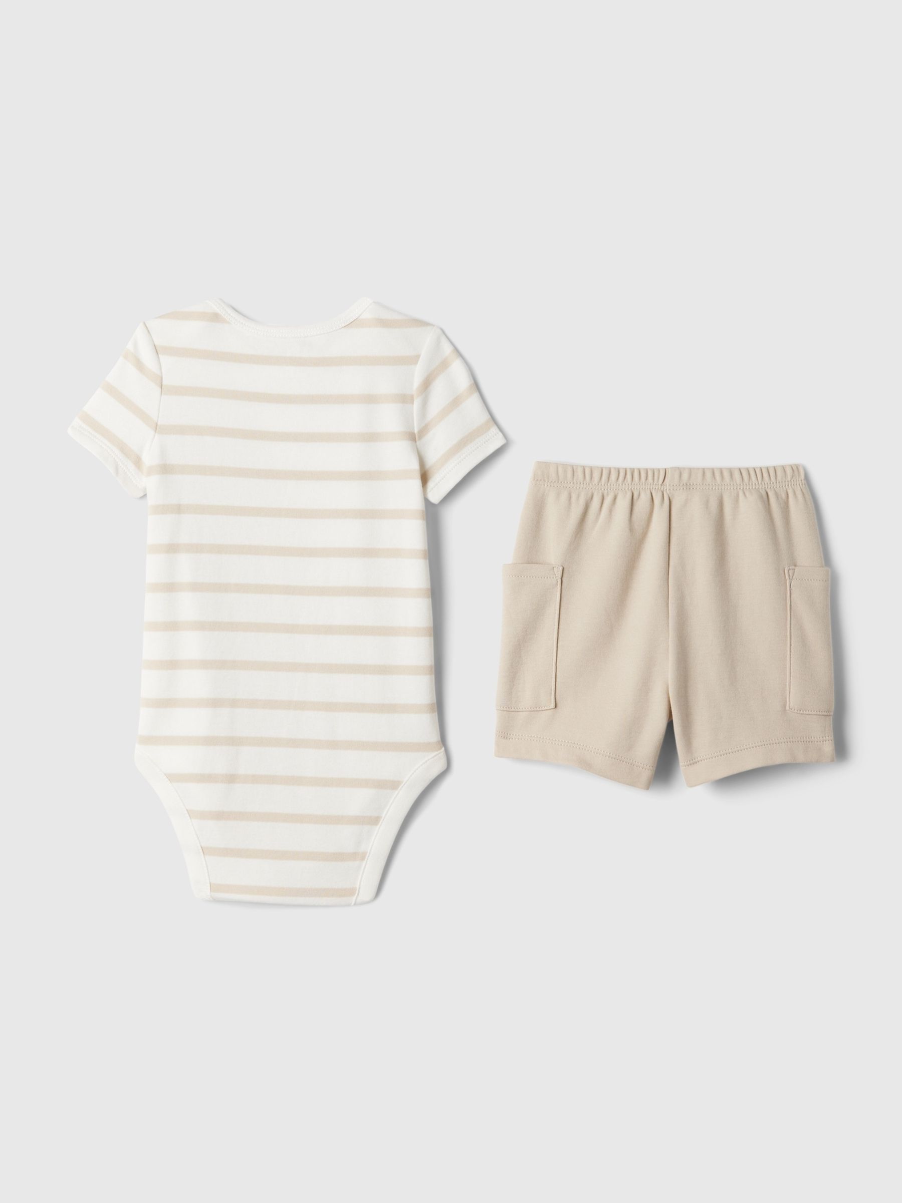 Beige Brannan Bear Baby Top and Shorts Set (Newborn-24mths) - Image 2 of 4