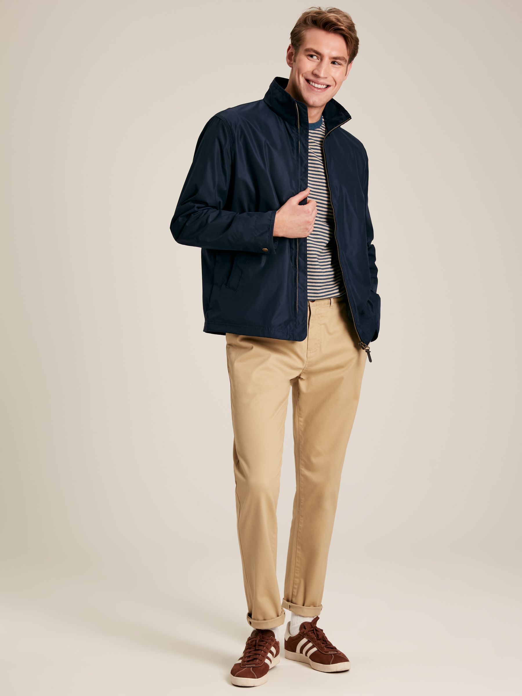 Hillway Navy Blue Collared Harrington Jacket - Image 3 of 7
