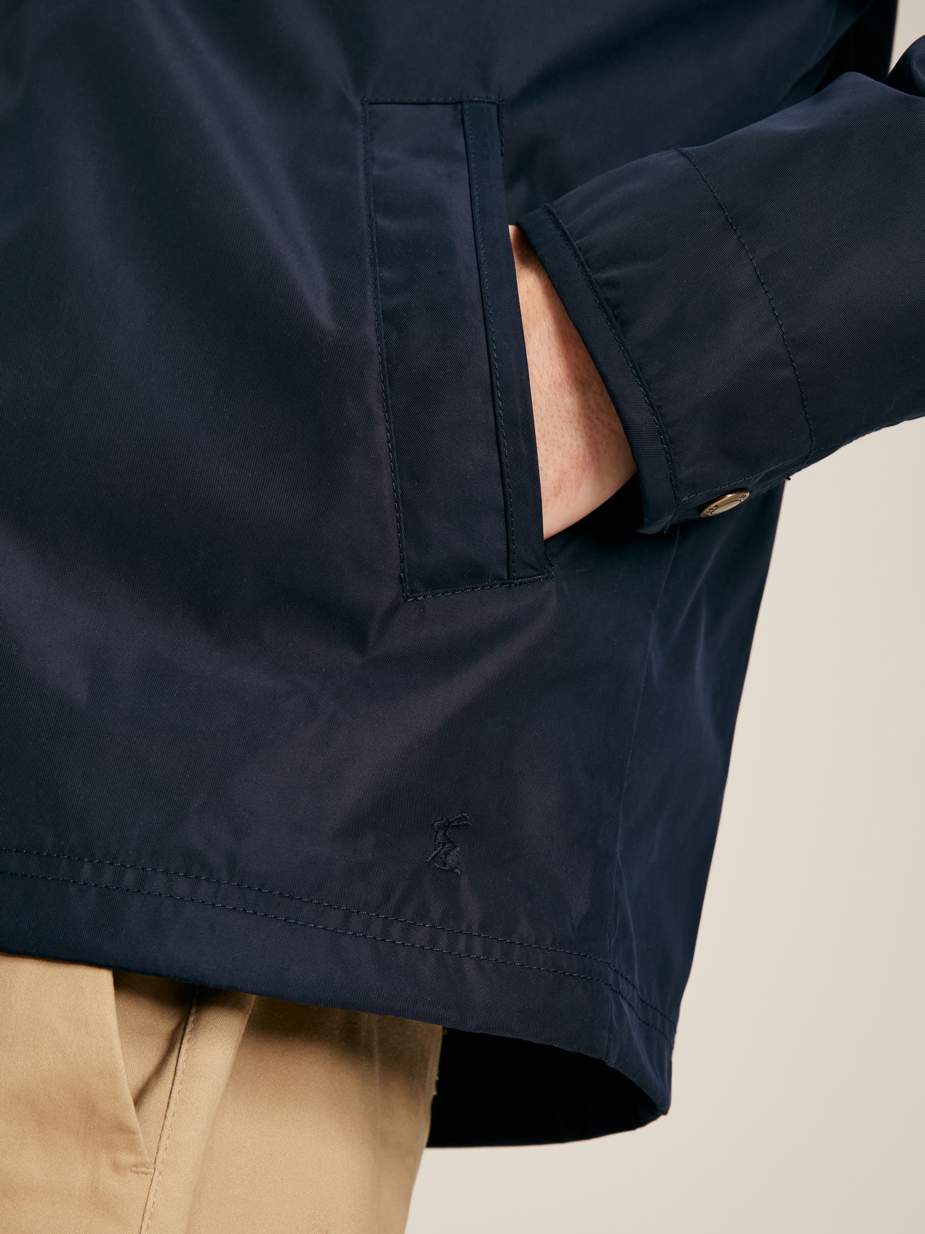 Hillway Navy Blue Collared Harrington Jacket - Image 5 of 7