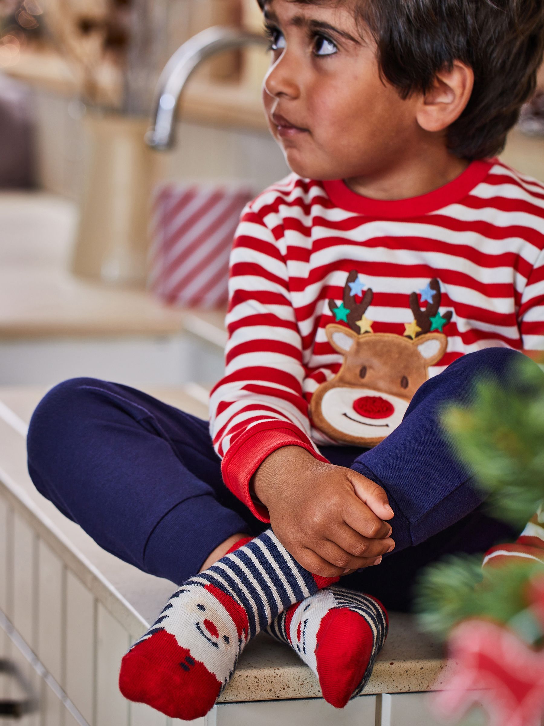 Multi Kids' 3-Pack Father Christmas Socks - Image 7 of 7
