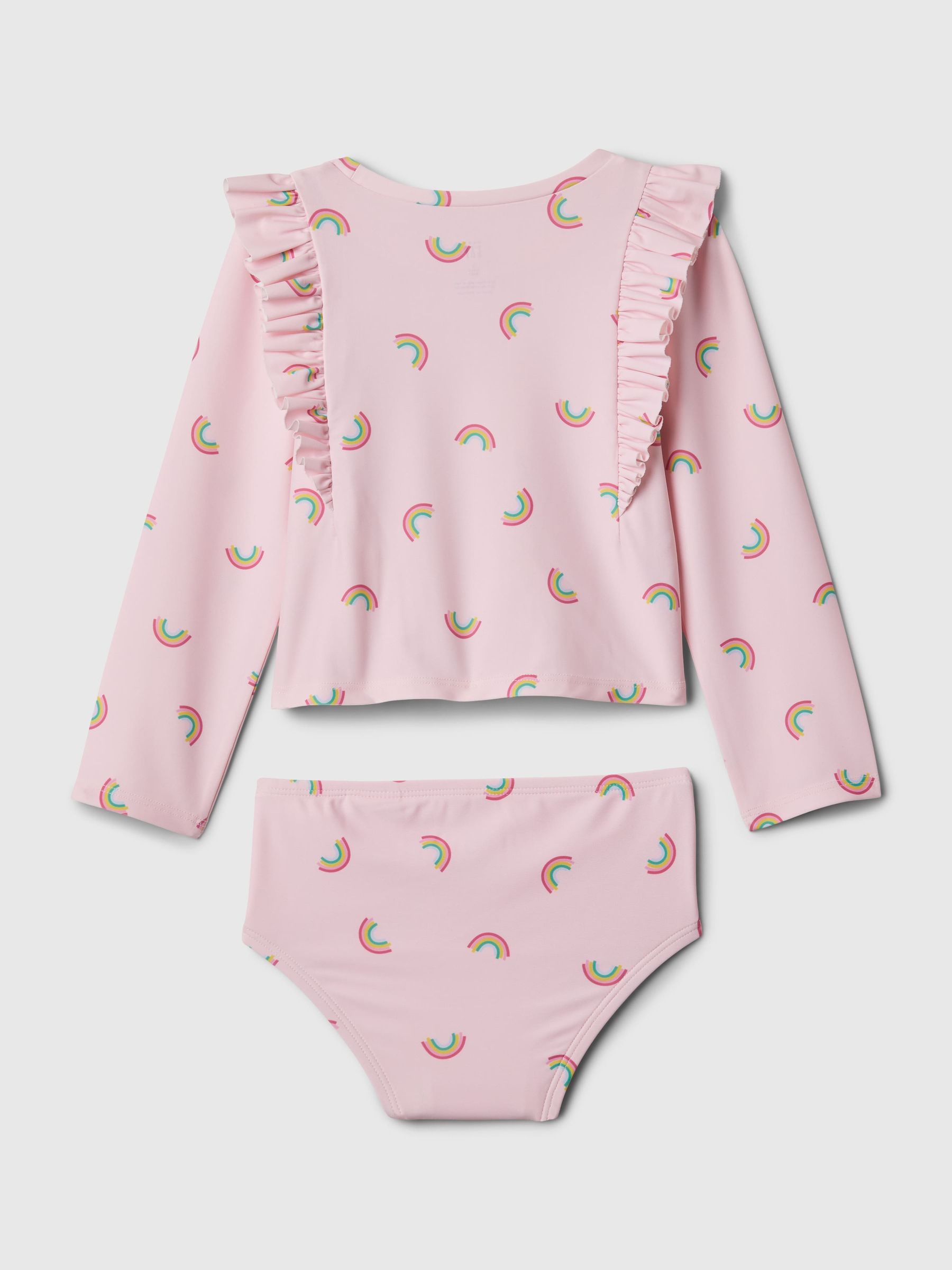 Pink Rainbow Rashguard and Bikini Bottom Baby Set (Newborn-5yrs) - Image 2 of 2